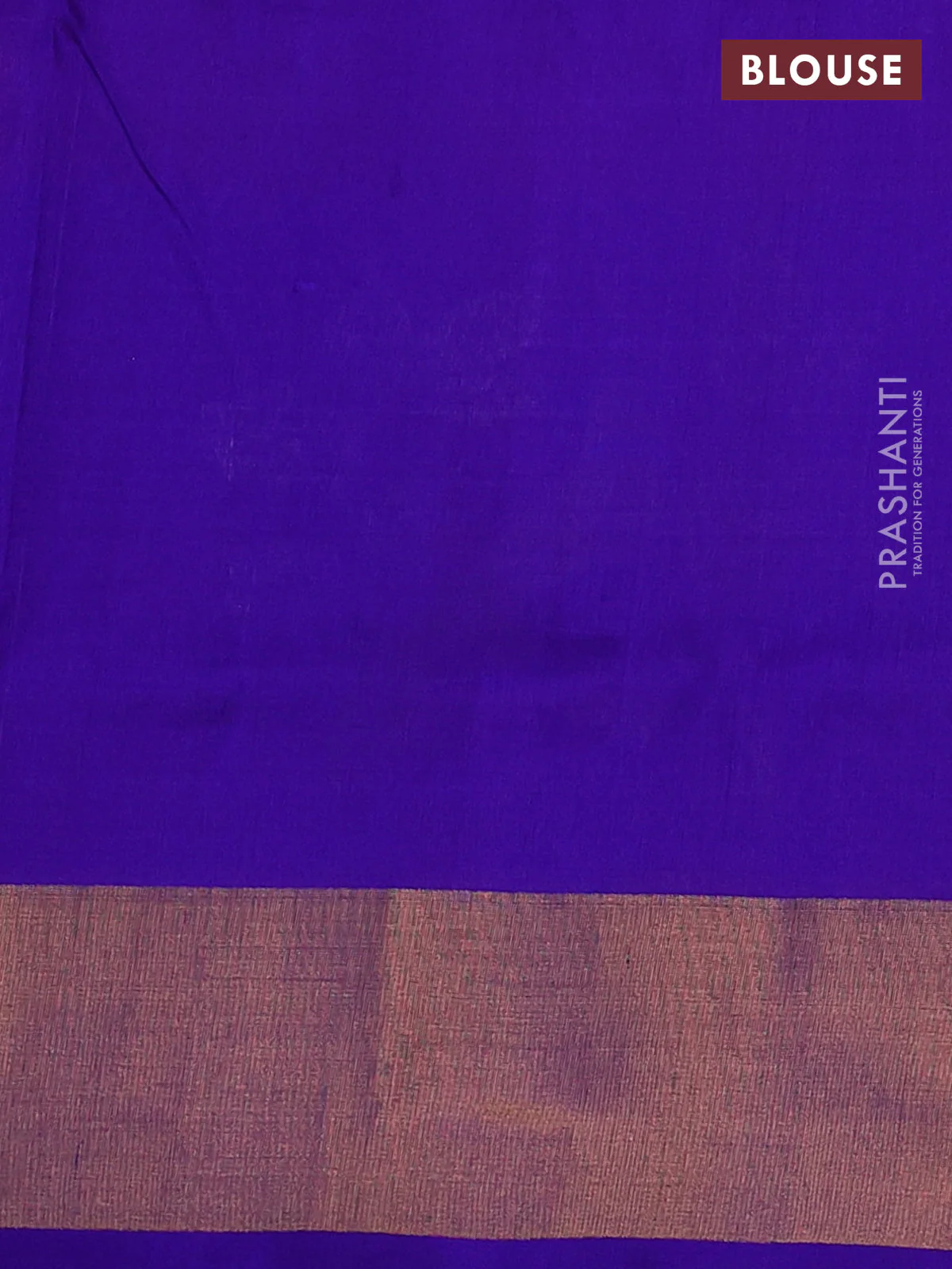 Pure uppada silk saree dual shade of pinkish orange and purple with silver & gold zari woven buttas and zari woven border - Image 3