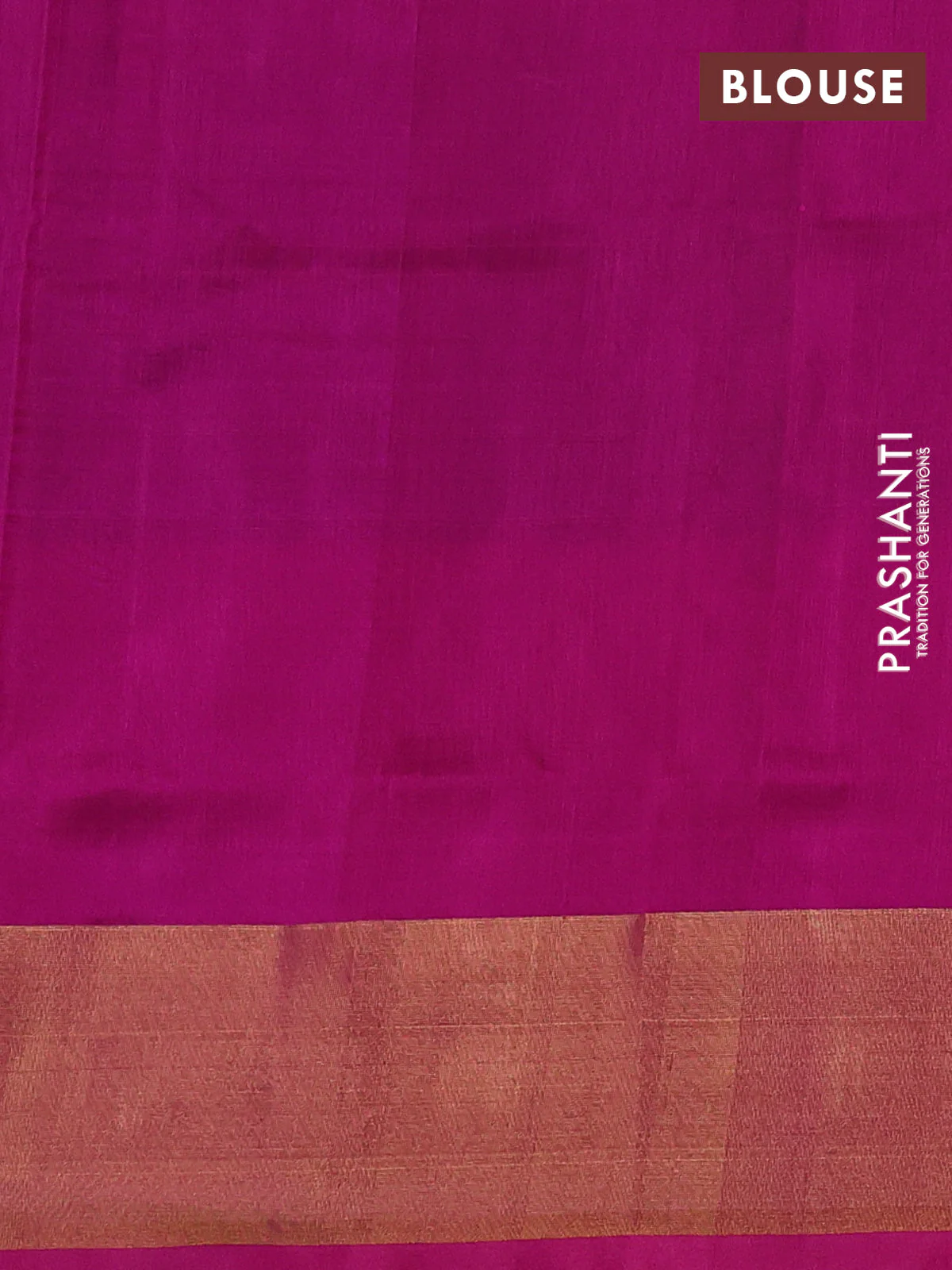 Pure uppada silk saree dual shade of purple and pink with silver & gold zari woven buttas and jamdhani design pallu - Image 3