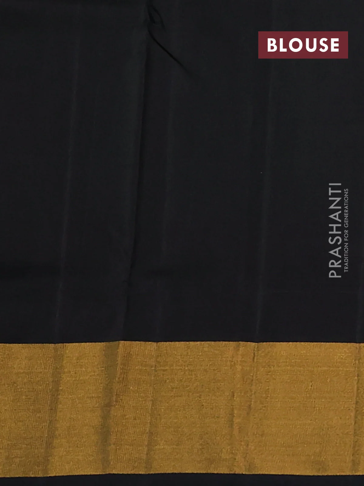Pure uppada silk saree green and black with silver & gold zari woven buttas and zari woven border - Image 3