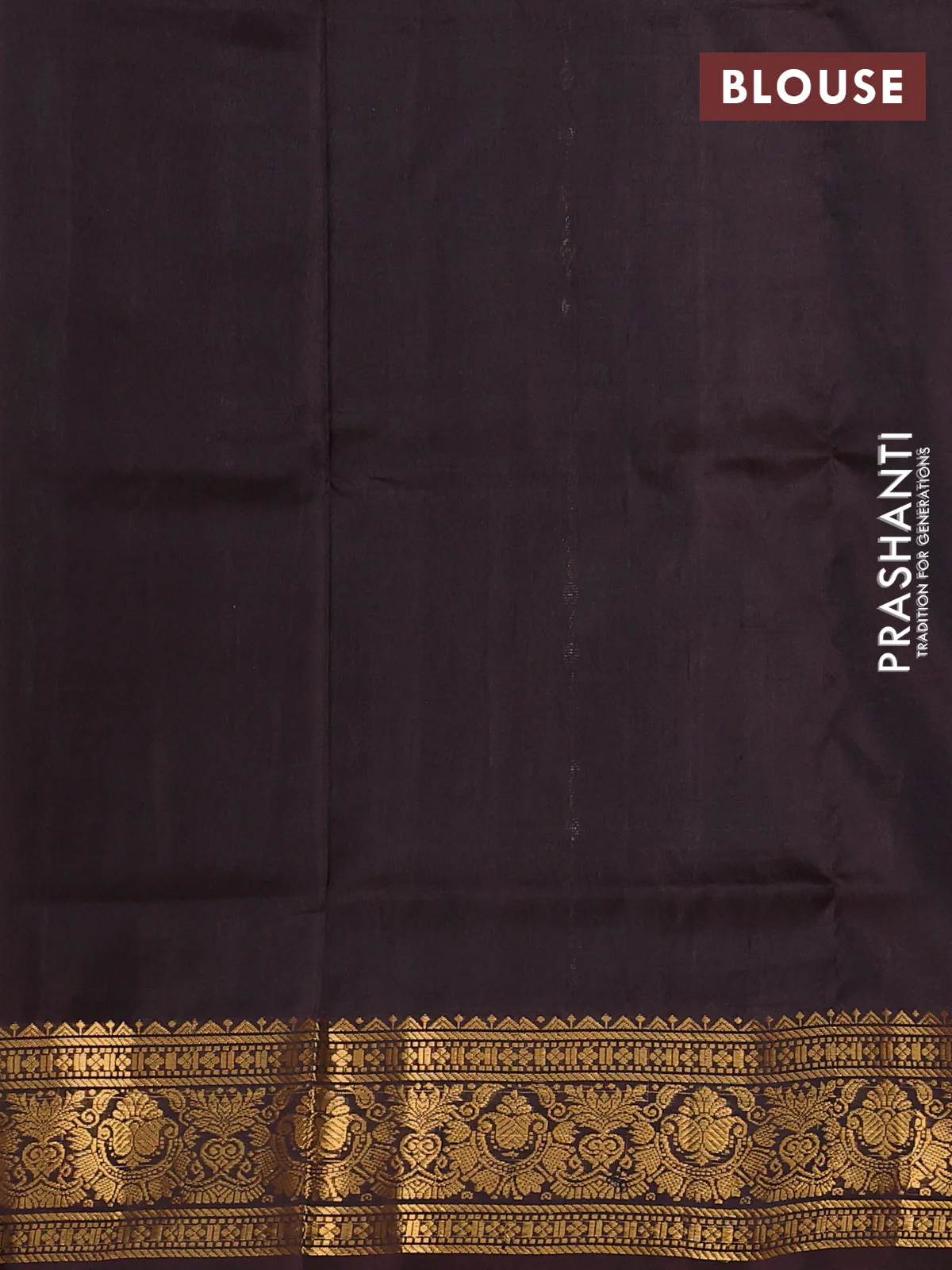 Pure uppada silk saree green and coffee brown with allover silver & gold zari weaves and annam zari woven border - Image 3