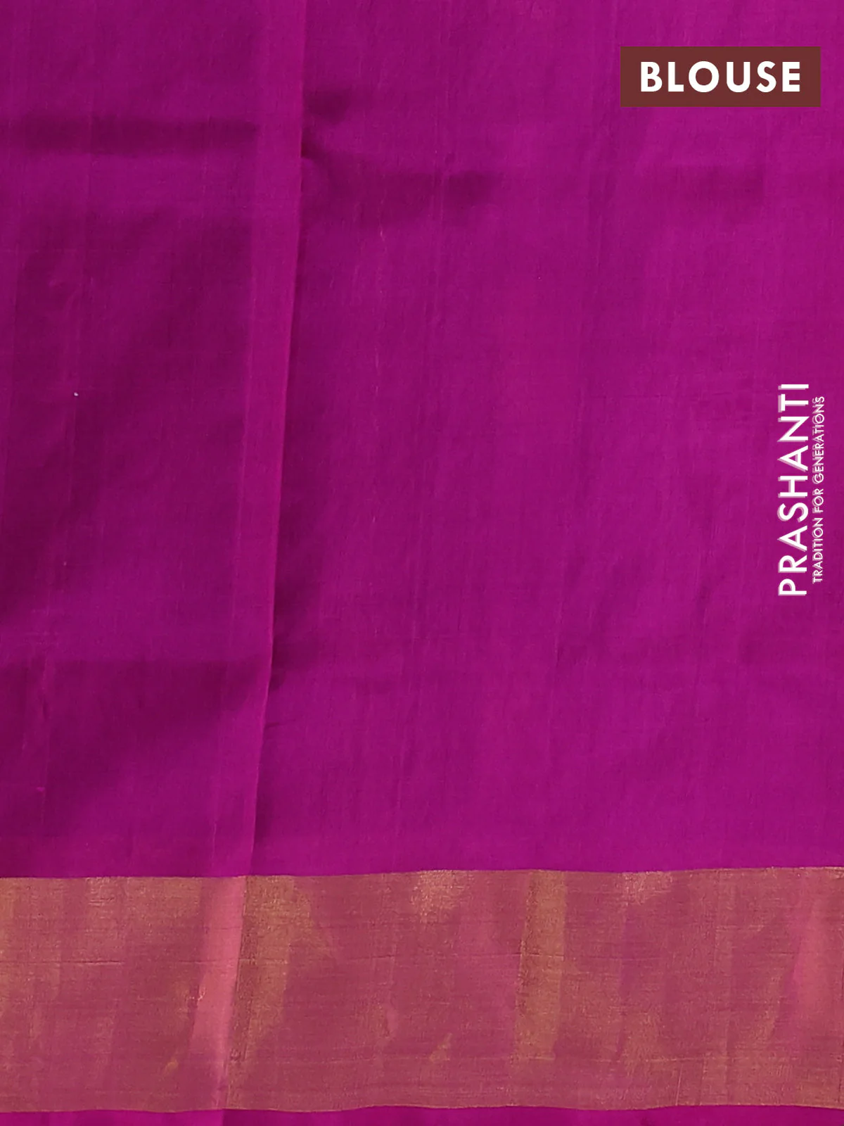 Pure uppada silk saree green and magenta pink with allover zari weaves & buttas and zari woven border - Image 3