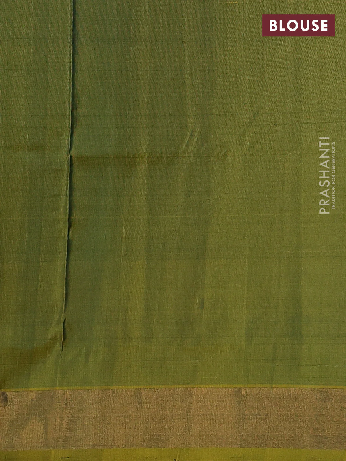 Pure uppada silk saree green and mehendi green with silver & gold zari woven buttas and temple design zari woven border - Image 3