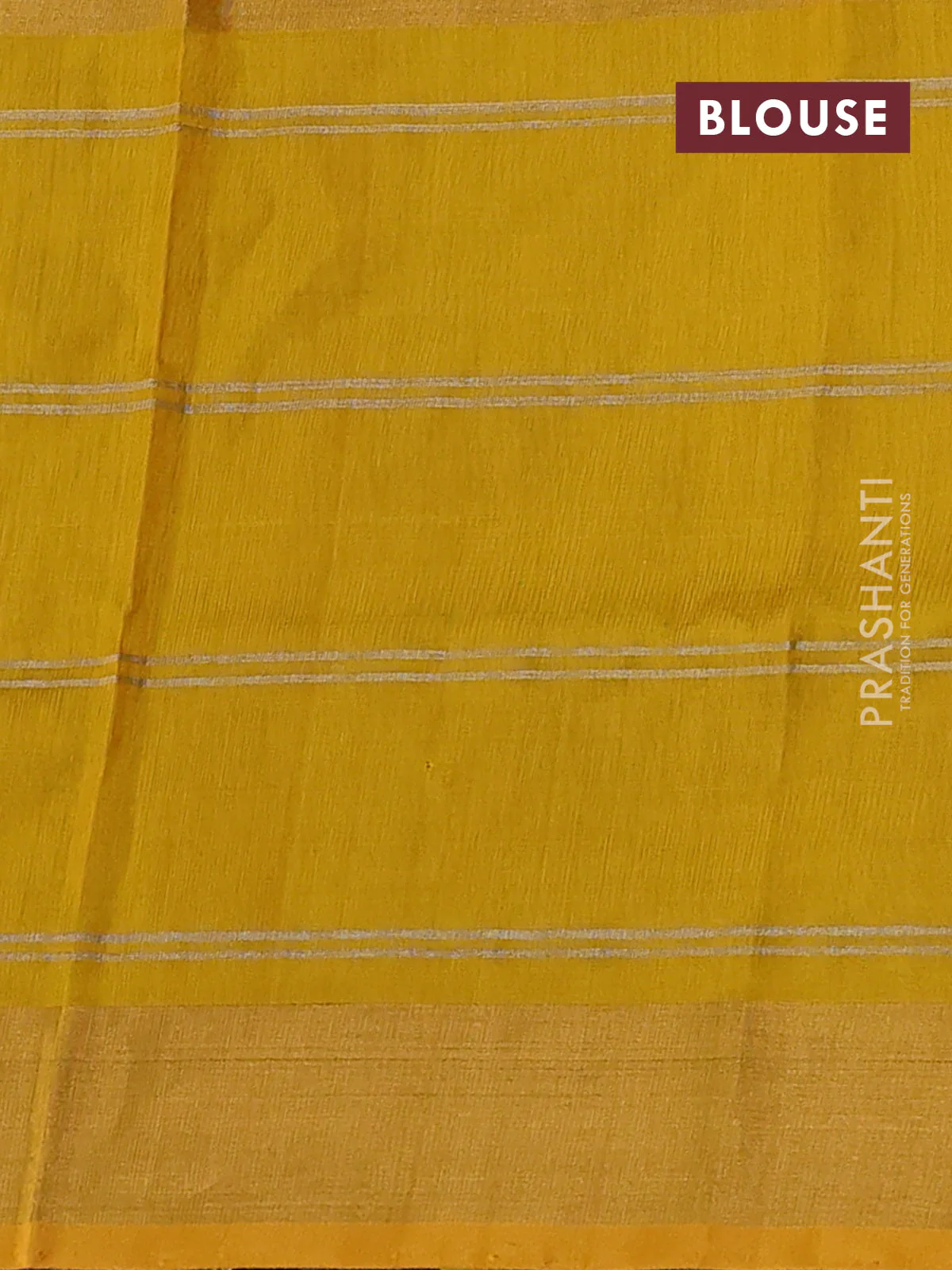 Pure uppada silk saree green and mustard yellow with allover silver & gold zari weaves and long zari woven border - Image 3