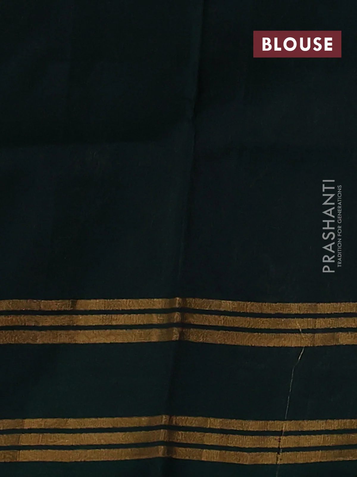 Pure uppada silk saree grey and bottle green with sllover silver & gold zari weaves and rettapet zari woven border - Image 3