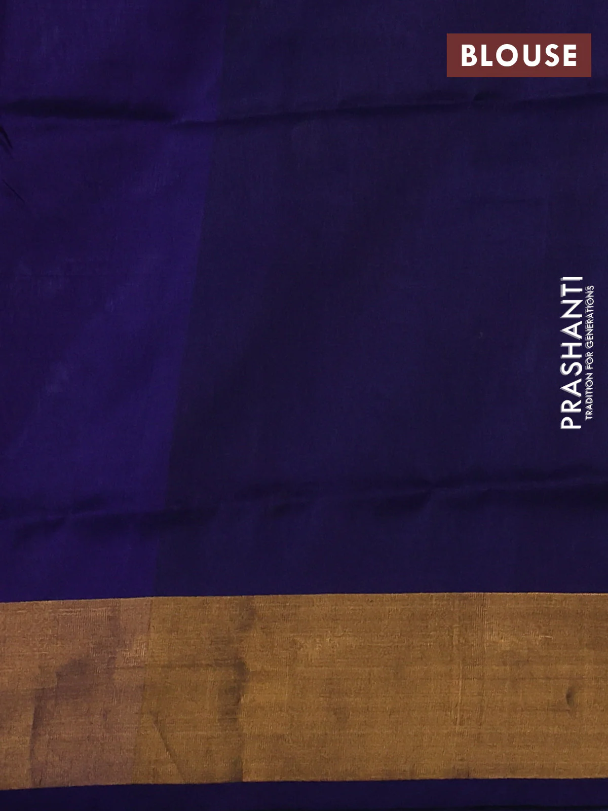 Pure uppada silk saree grey and dark blue with silver & gold zari woven buttas and jamdhani design pallu - Image 3