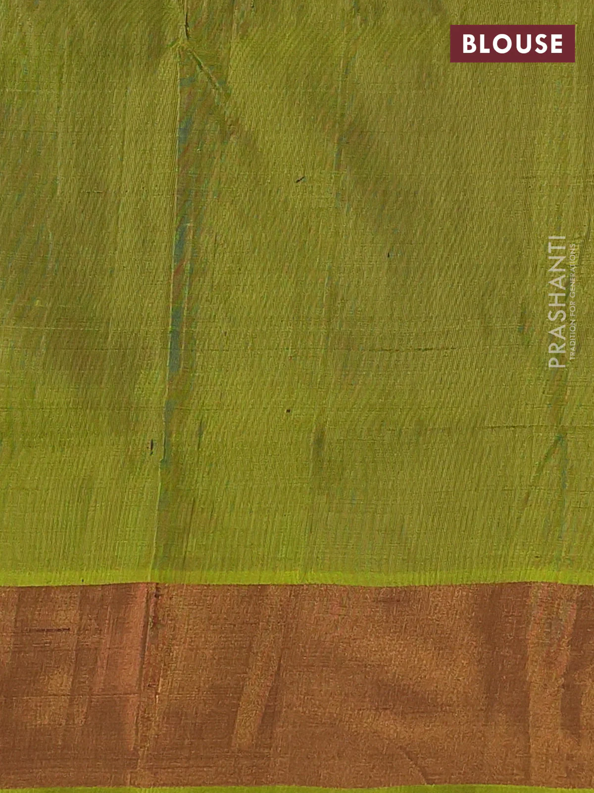 Pure uppada silk saree jamun shade and light green with allover silver & gold zari weaves and zari woven border - Image 3