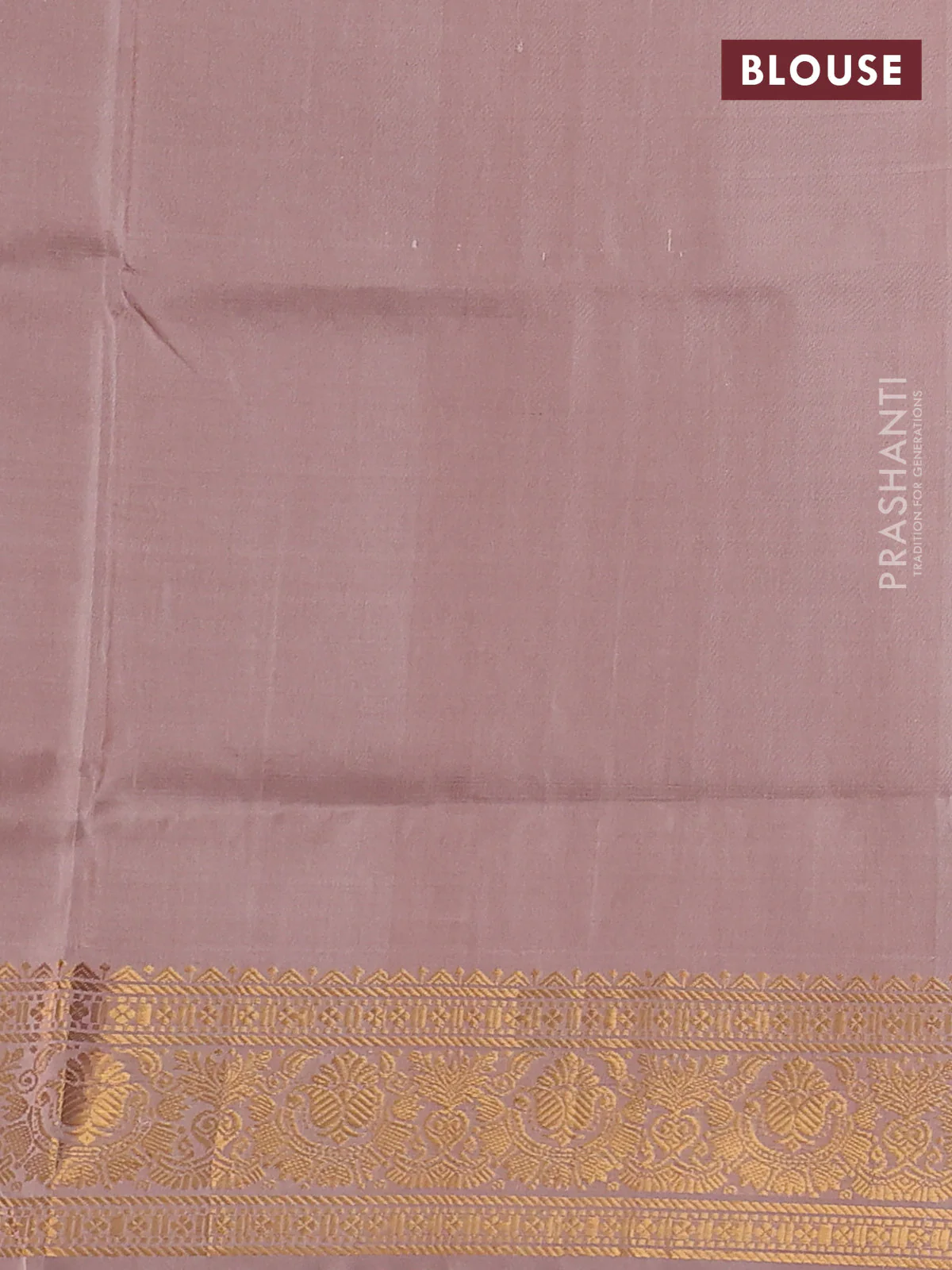 Pure uppada silk saree light blue and beige with allover silver & gold zari weaves and zari woven border - Image 3