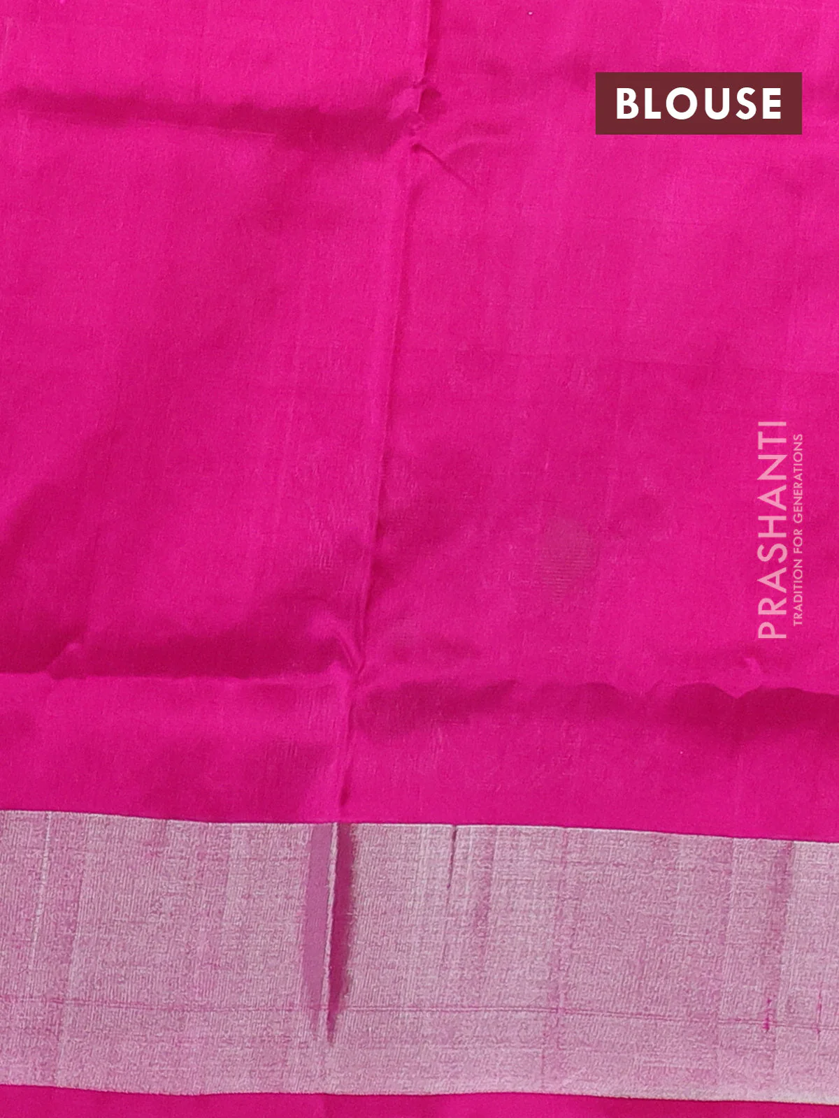 Pure uppada silk saree light pink and pink with allover silver zari woven paisley buttas and rich silver zari woven border - Image 3