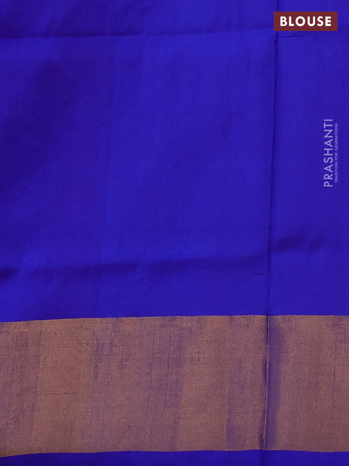 Pure uppada silk saree magenta pink and blue with allover silver & gold zari weaves and zari woven border - Image 3