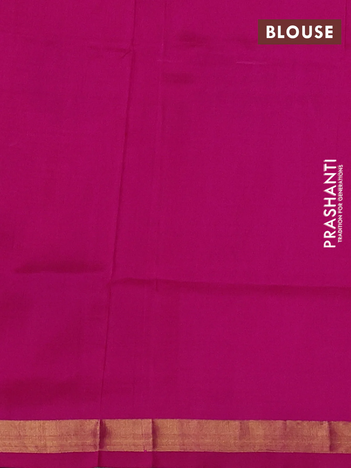 Pure uppada silk saree magenta pink with silver & gold zari woven buttas and jamdhani design pallu - Image 3