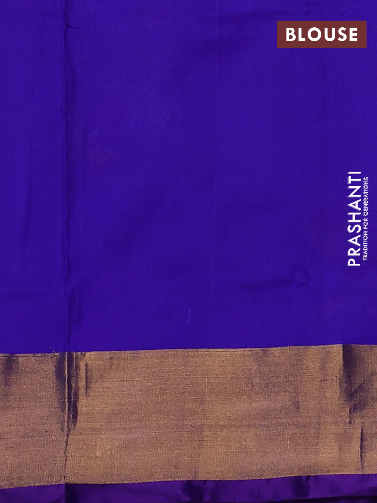 Pure uppada silk saree maroon and blue with silver & gold zari woven buttas and jamdhani design pallu - Image 3