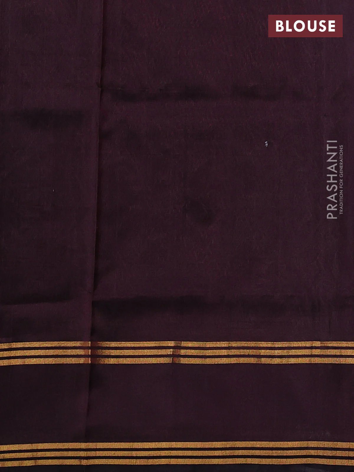 Pure uppada silk saree pastel blue shade and coffee brown with allover silver & gold zari weaves and rettapet zari woven border - Image 3
