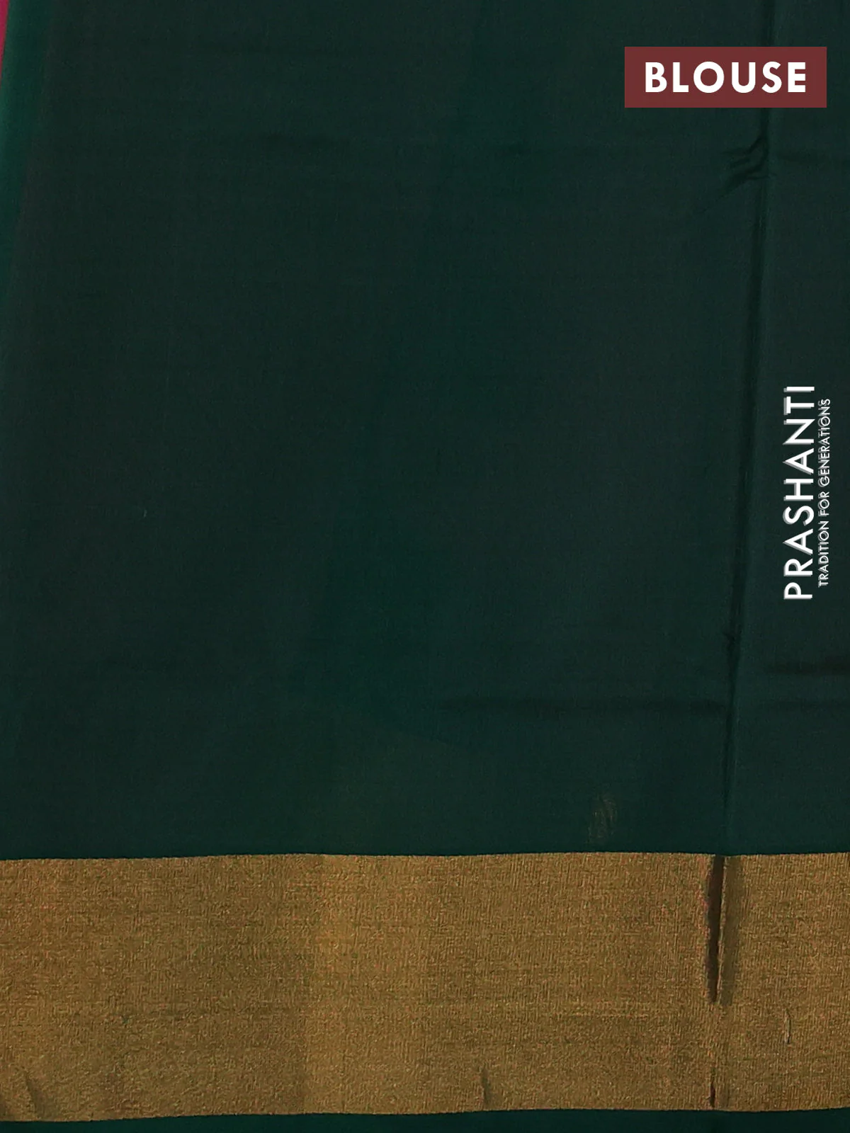 Pure uppada silk saree peach pink and dark green with jamdhani buttas and jamdhani design pallu - Image 3