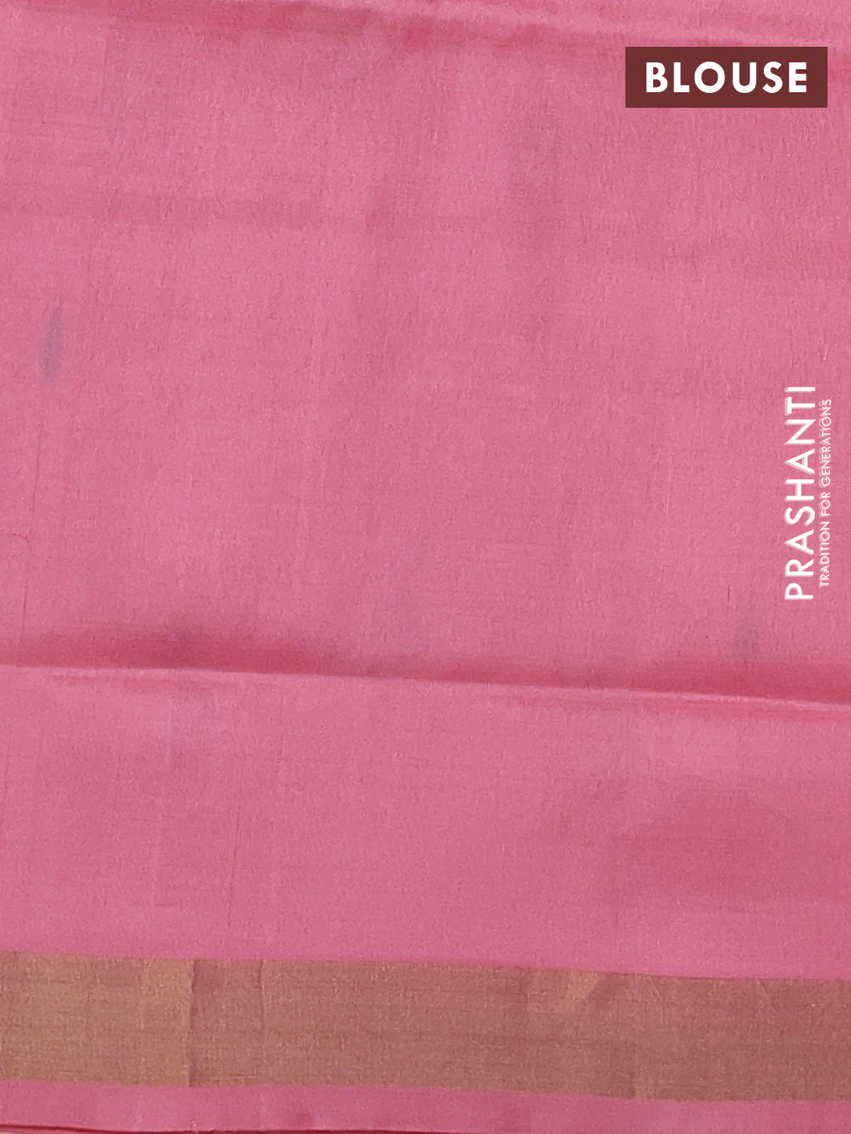 Pure uppada silk saree peach shade with thread & gold zari woven buttas and jamdhani design pallu - Image 3