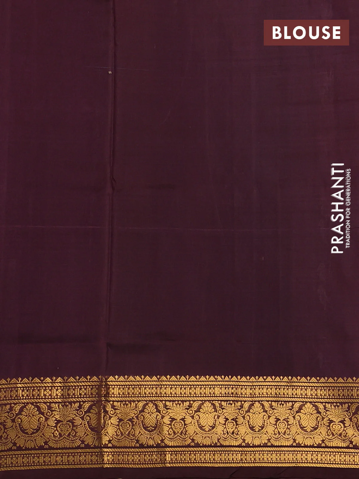 Pure uppada silk saree peacock blue and deep maroon with allover silver & gold zari weaves and zari woven border - Image 3