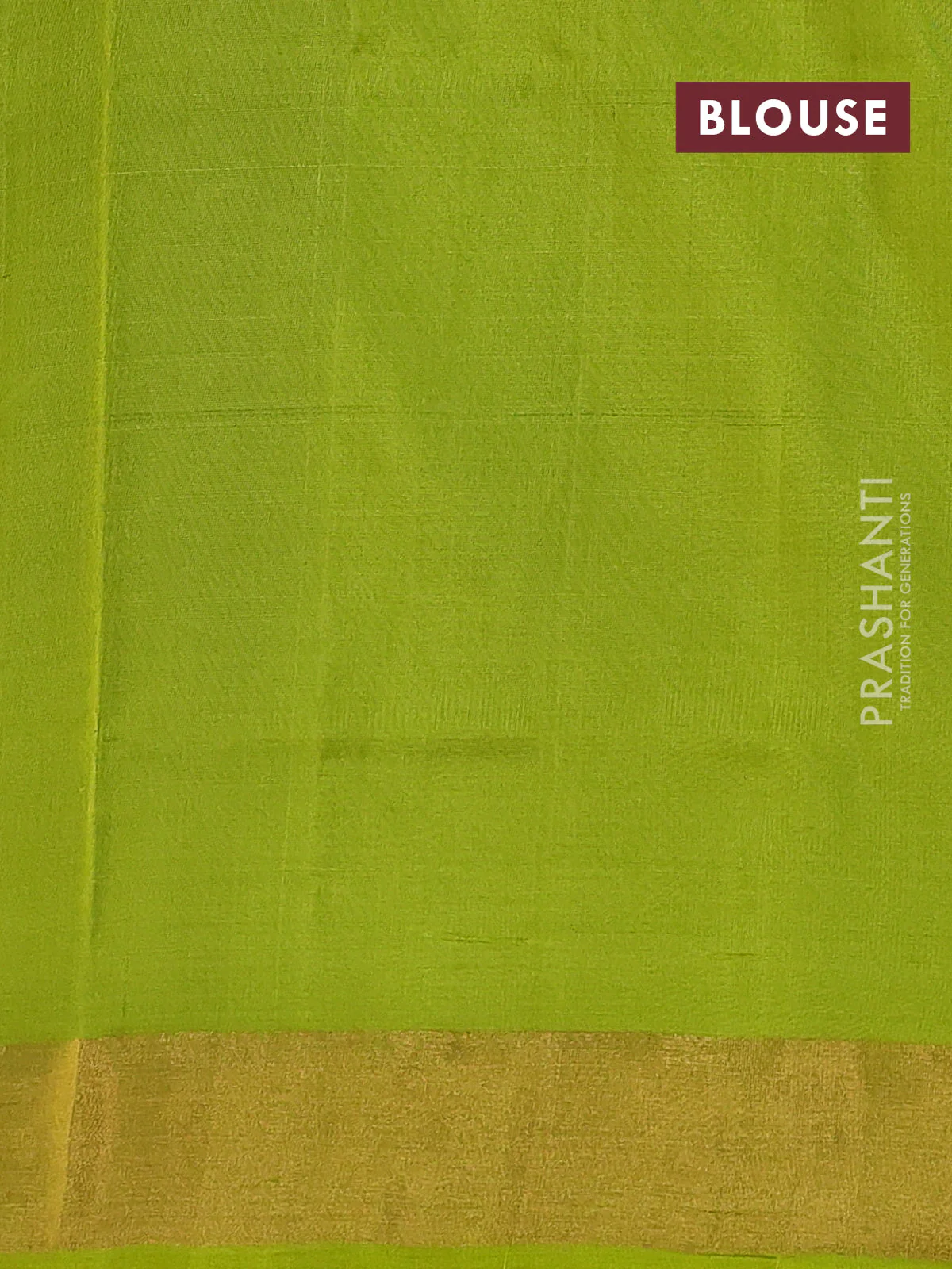 Pure uppada silk saree peacock blue and light green with silver & gold zari woven buttas and zari woven border - Image 3