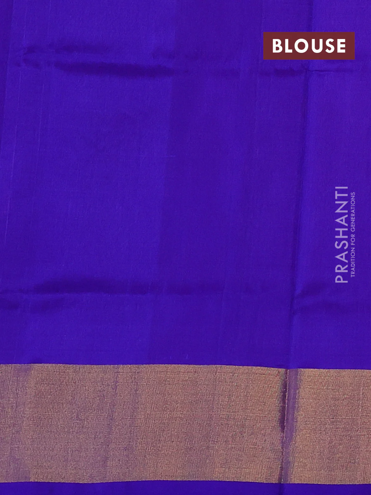 Pure uppada silk saree pink and blue with allover silver & gold zari weaves and rettapet zari woven border - Image 3