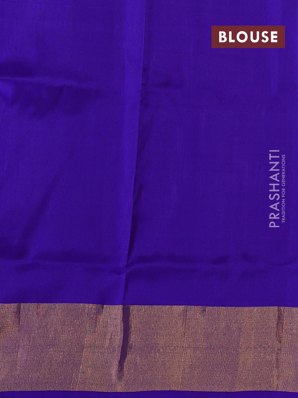 Pure uppada silk saree pink and blue with silver & gold zari woven buttas and zari woven border - Image 3