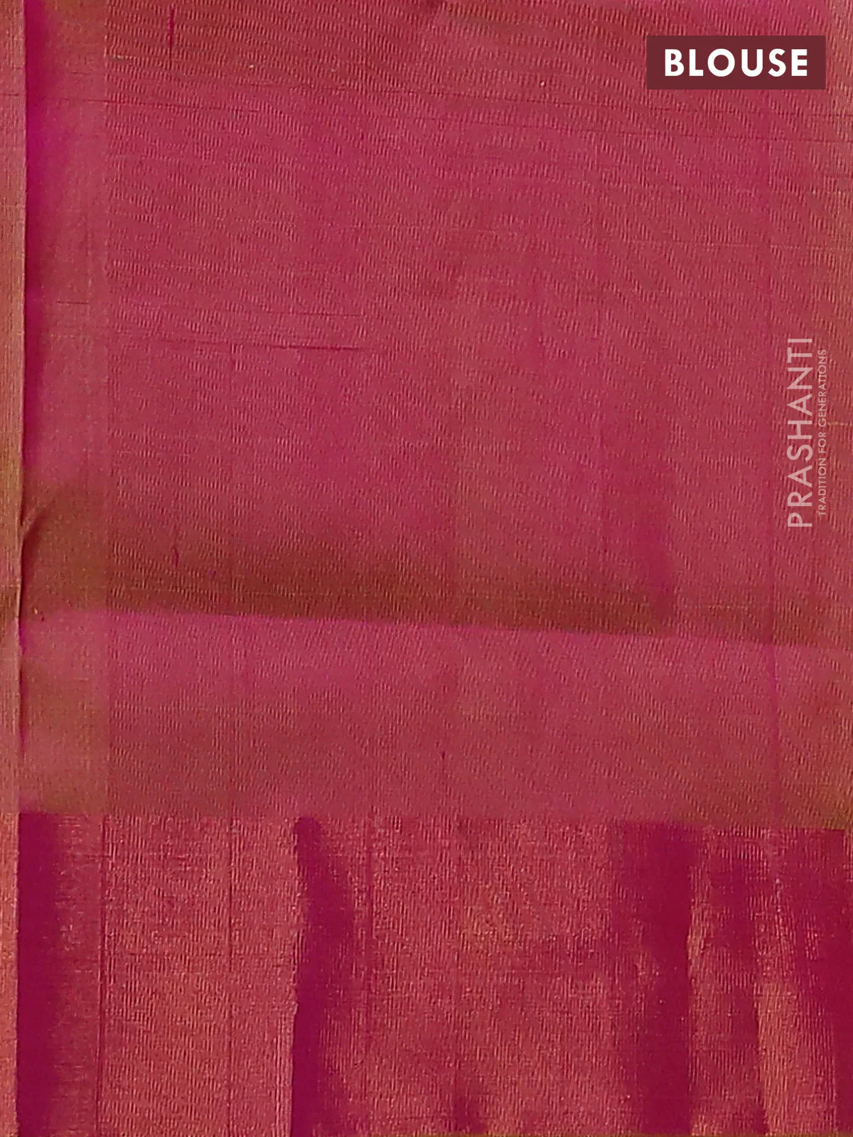 Pure uppada silk saree pink and dual shade of yellow with silver & gold zari woven buttas and peacock design zari woven border - Image 3