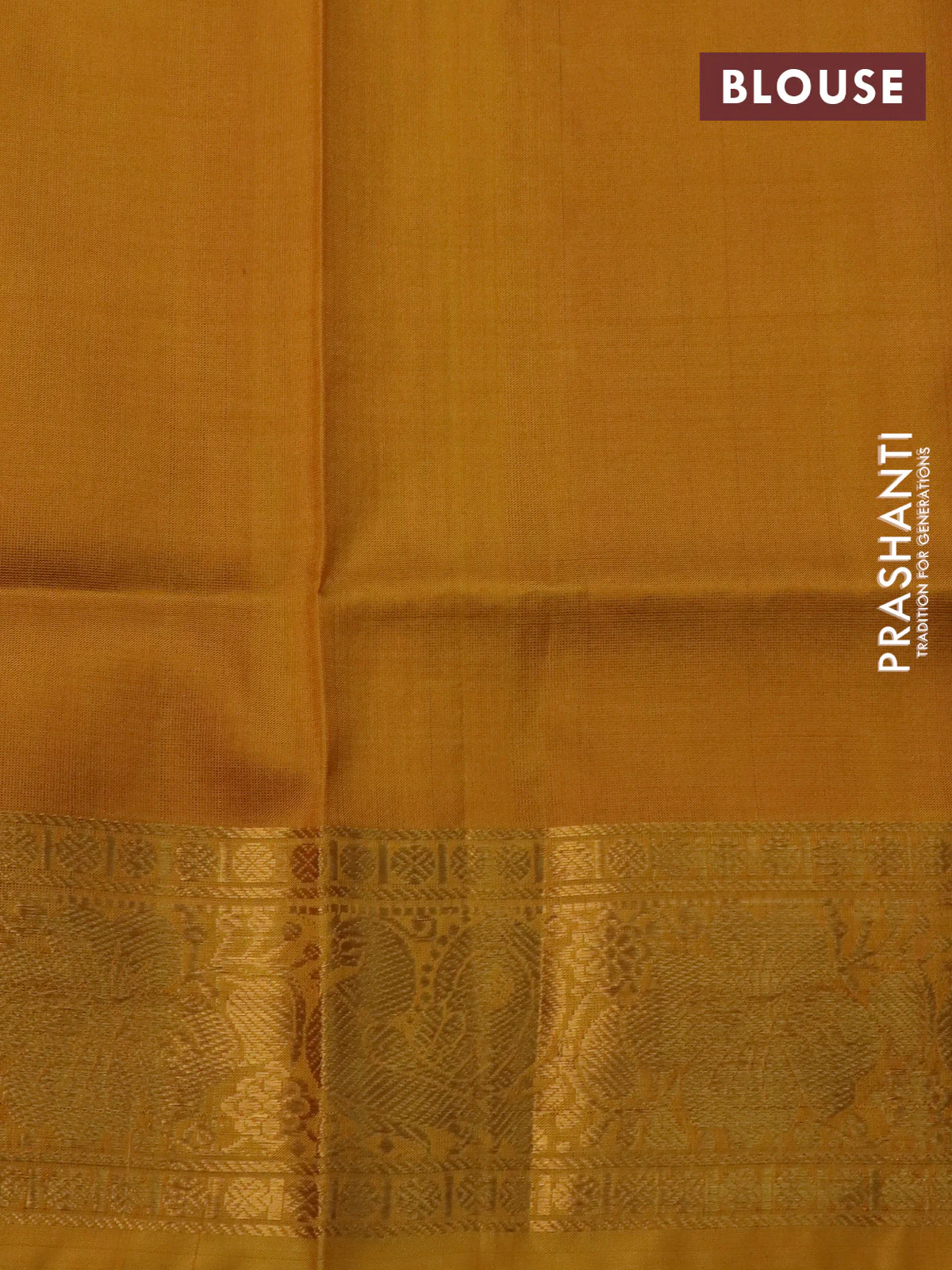 Pure uppada silk saree pink and mustard yellow with silver & gold zari woven buttas and zari woven border - Image 4