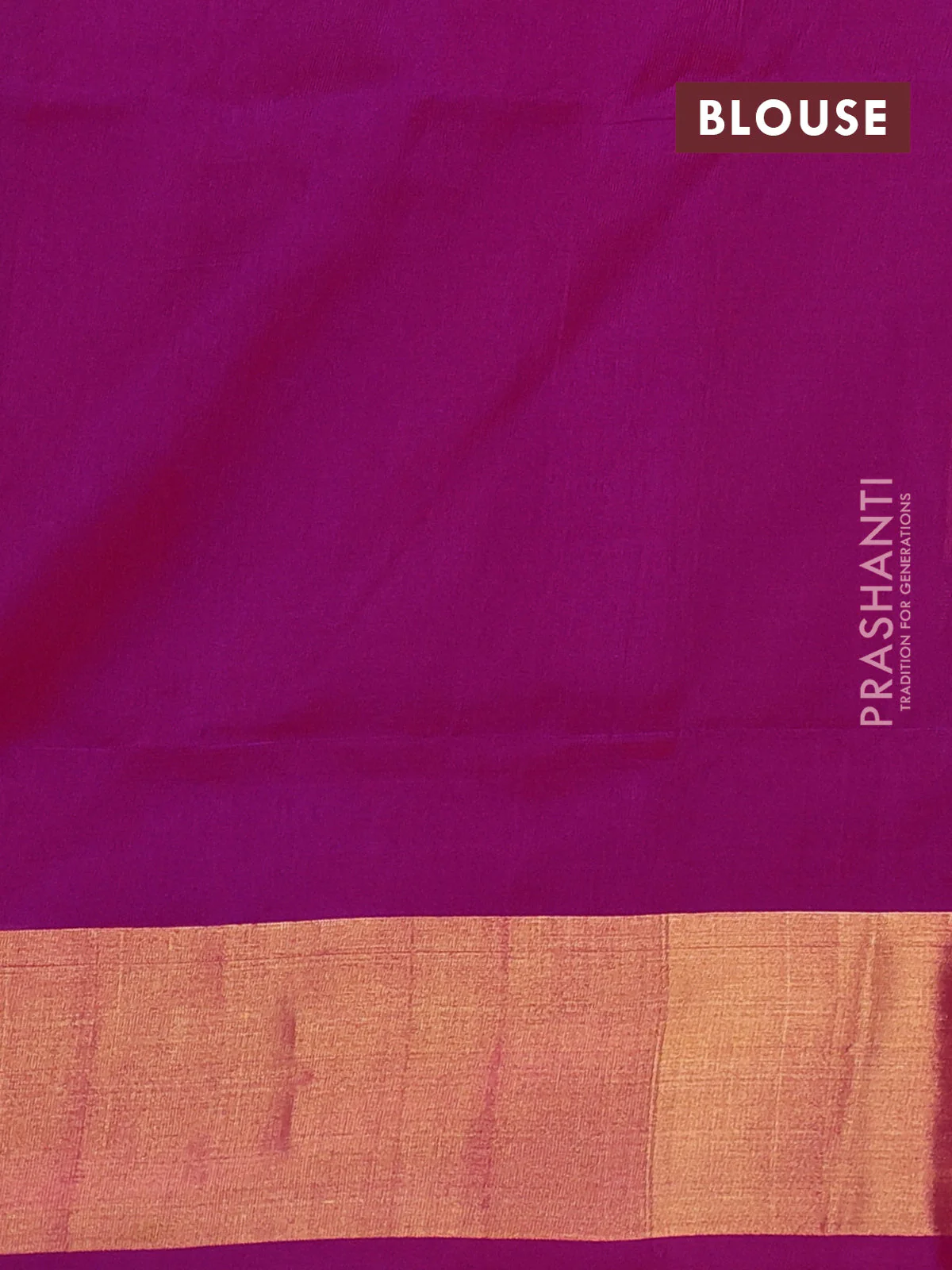 Pure uppada silk saree pink with silver & gold zari woven floral buttas and rich zari woven border - Image 3