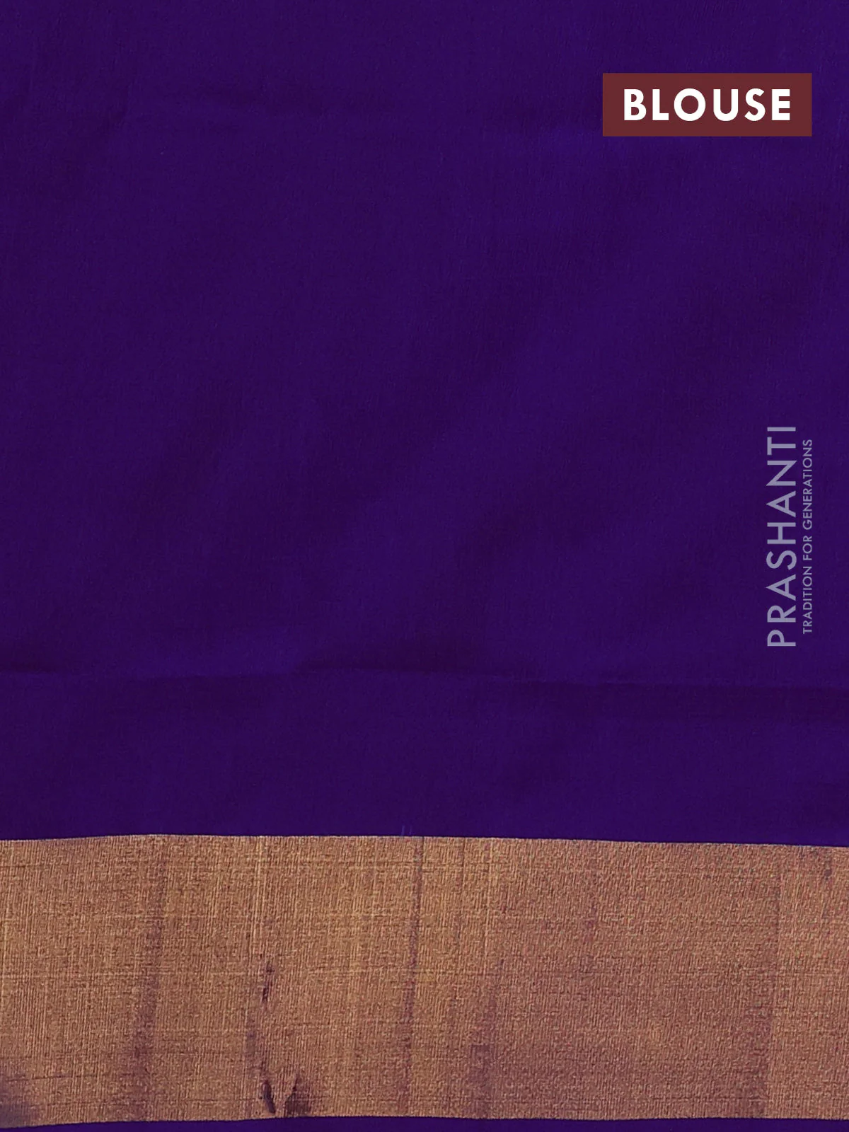 Pure uppada silk saree purple with silver & gold zari woven floral buttas and rich zari woven border - Image 3