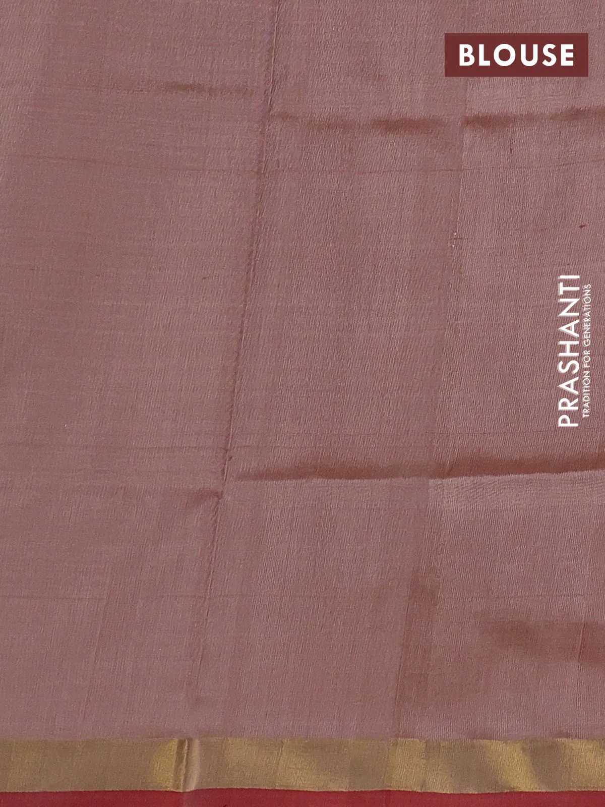 Pure uppada silk saree sandal and orange with thread & zari woven buttas and jamdhani design pallu - Image 3