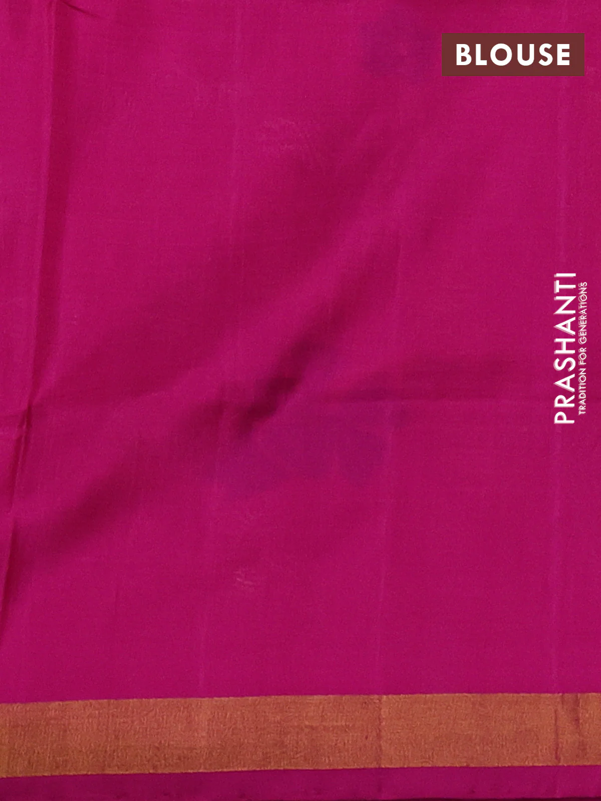 Pure uppada silk saree teal blue and magenta pink with silver & gold zari woven thilak buttas and jamdhani design pallu - Image 3