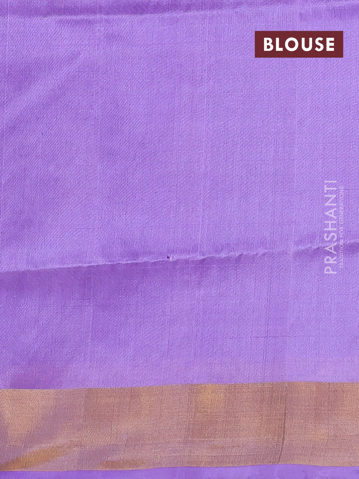 Pure uppada silk saree violet and lavender with silver & gold zari woven buttas and zari woven border - Image 3