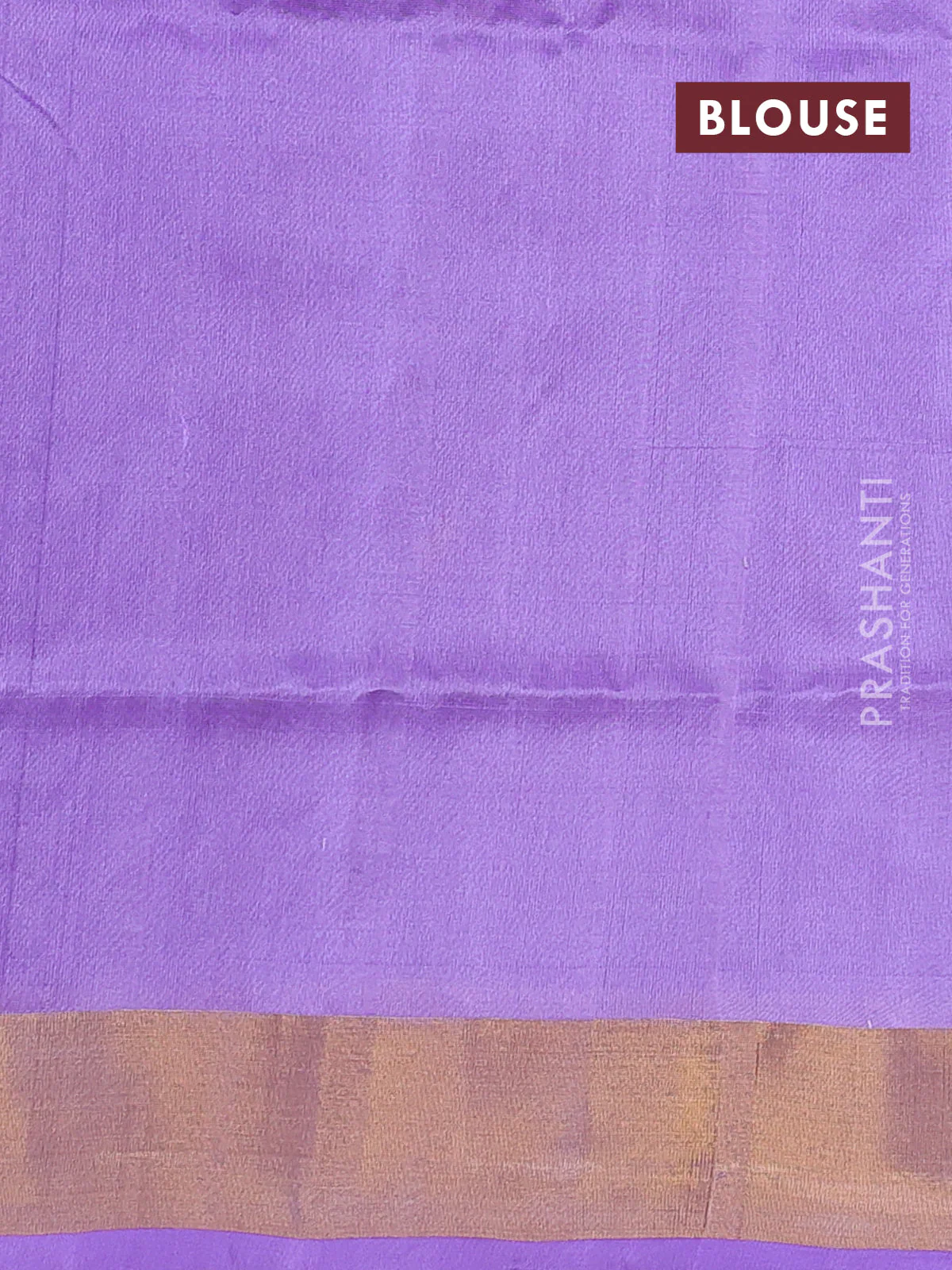 Pure uppada silk saree violet and lavender with silver & gold zari woven buttas and zari woven border - Image 3