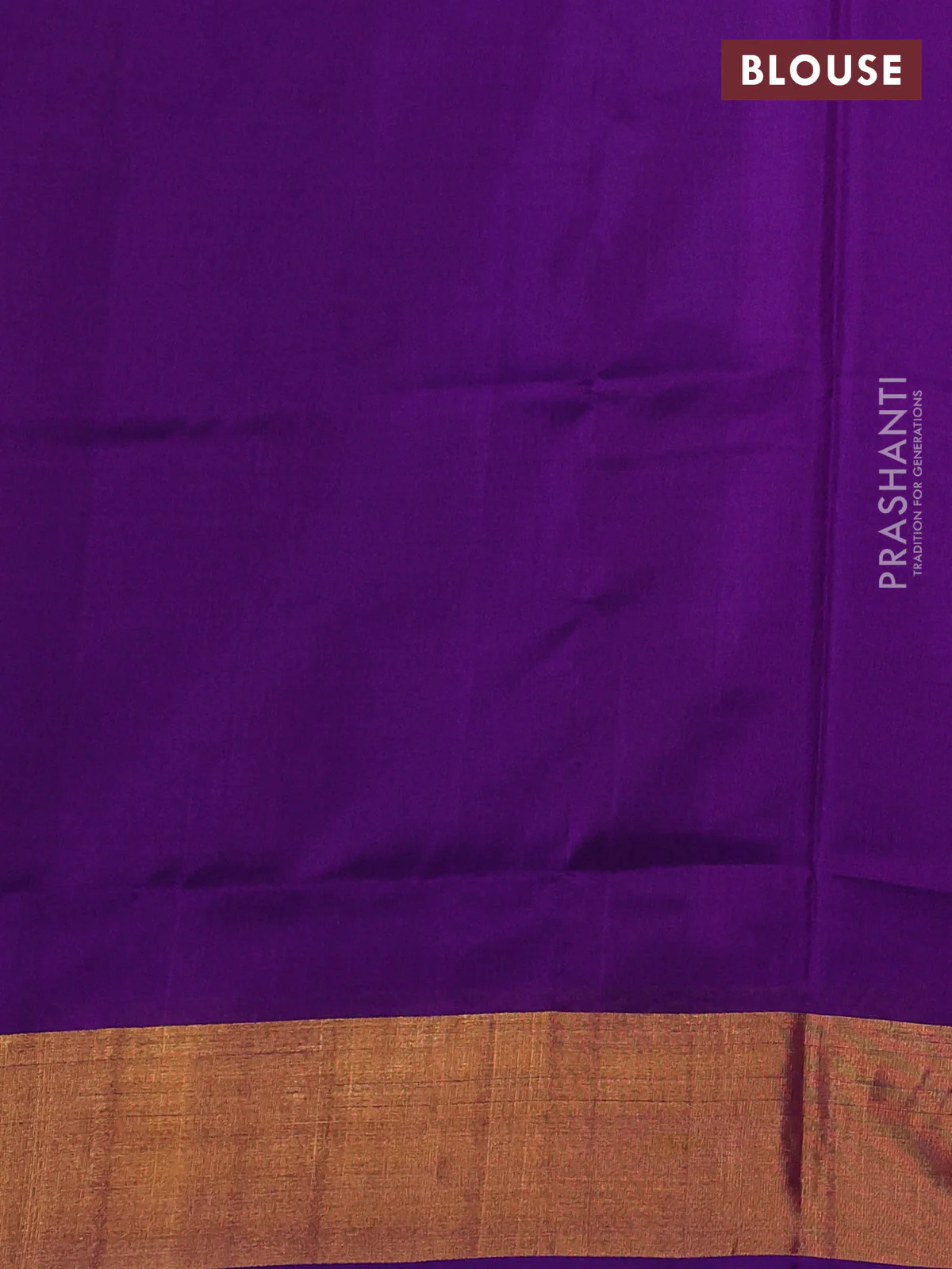 Pure uppada silk saree violet with silver & gold zari woven buttas and zari woven border - Image 3
