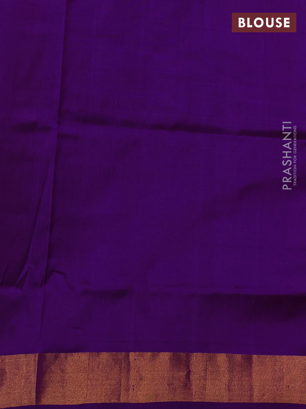Pure uppada silk saree violet with silver & gold zari woven temple buttas and zari woven border - Image 3