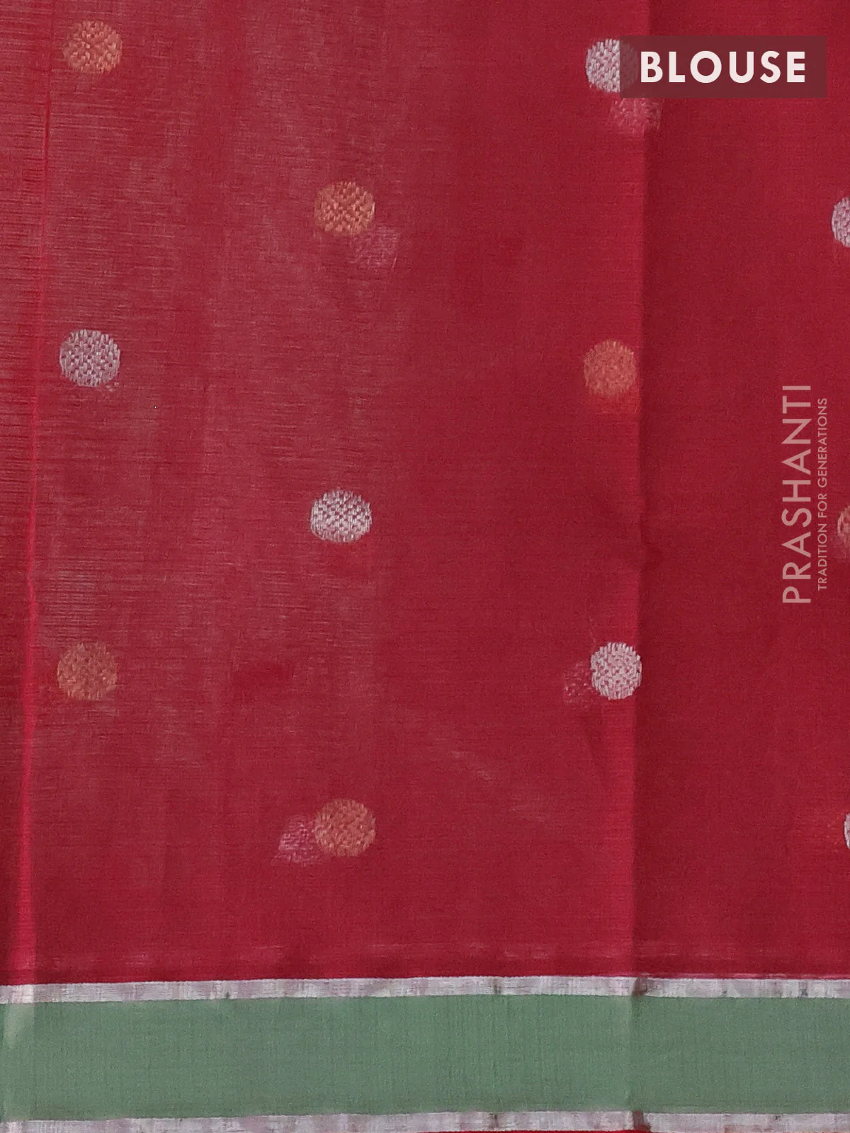 Pure zari kota silk saree pastel green and maroon with thread & silver zari woven buttas and rettapet silver zari woven border - Image 4