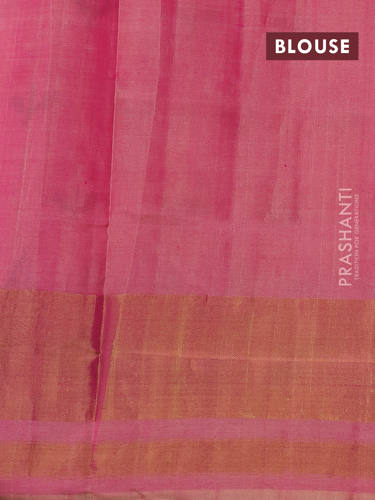 Rajkot patola silk saree cream and pink with allover ikat butta weaves and long ikat woven zari border - Image 4