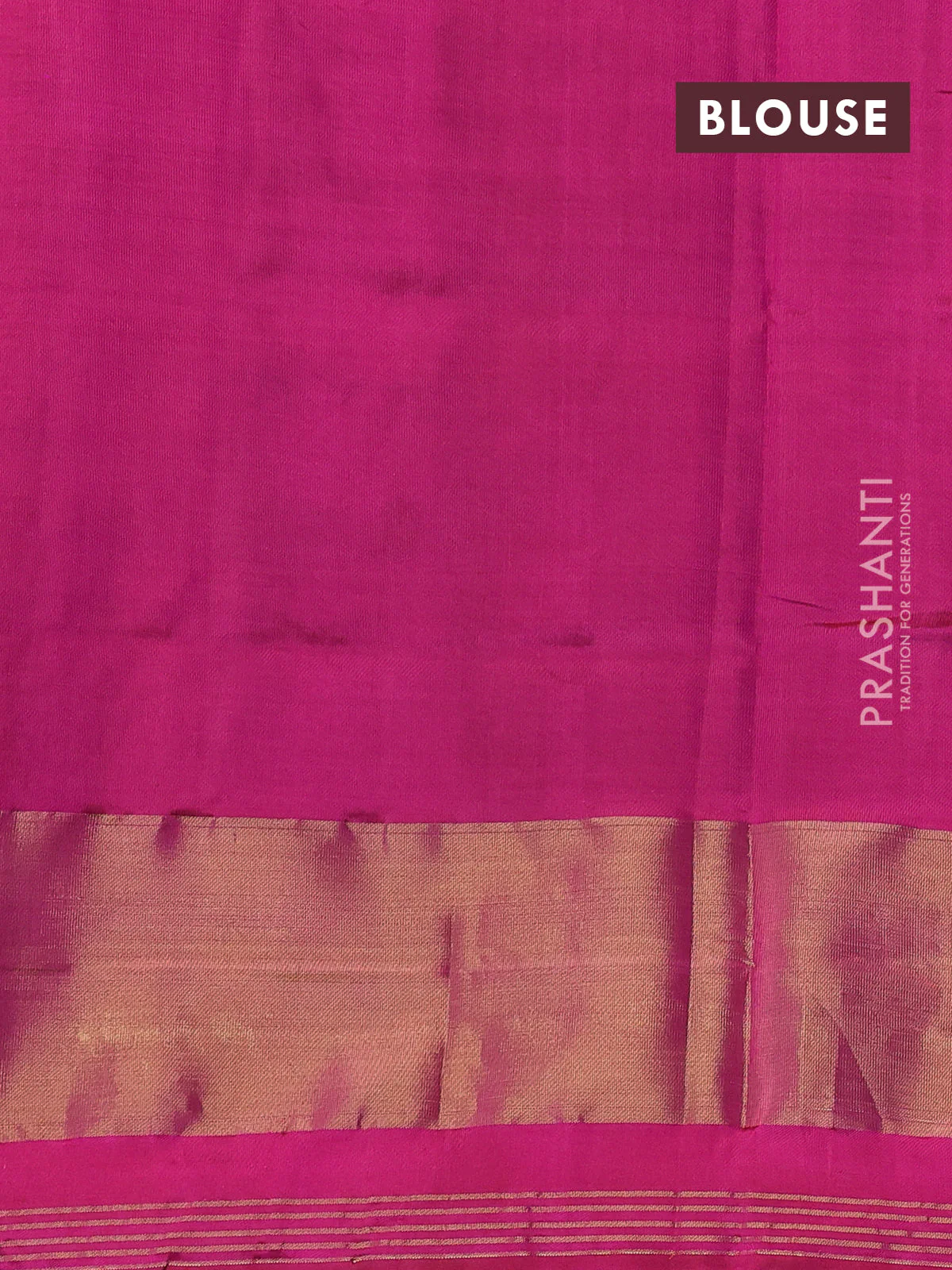 Rajkot patola silk saree peacock blue and pink with plain body and long ikat woven zari border - Image 4