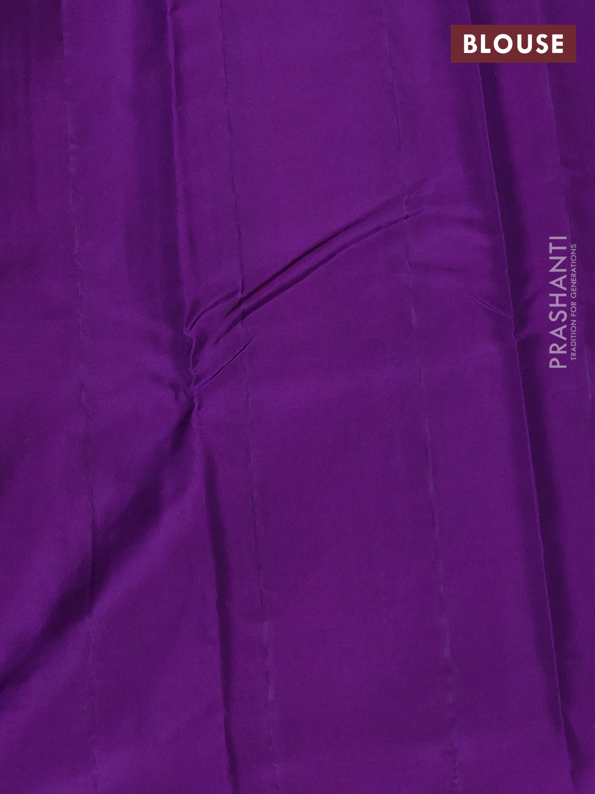 Red-Violet kanchipuram silk saree with matching neck piece - Image 3