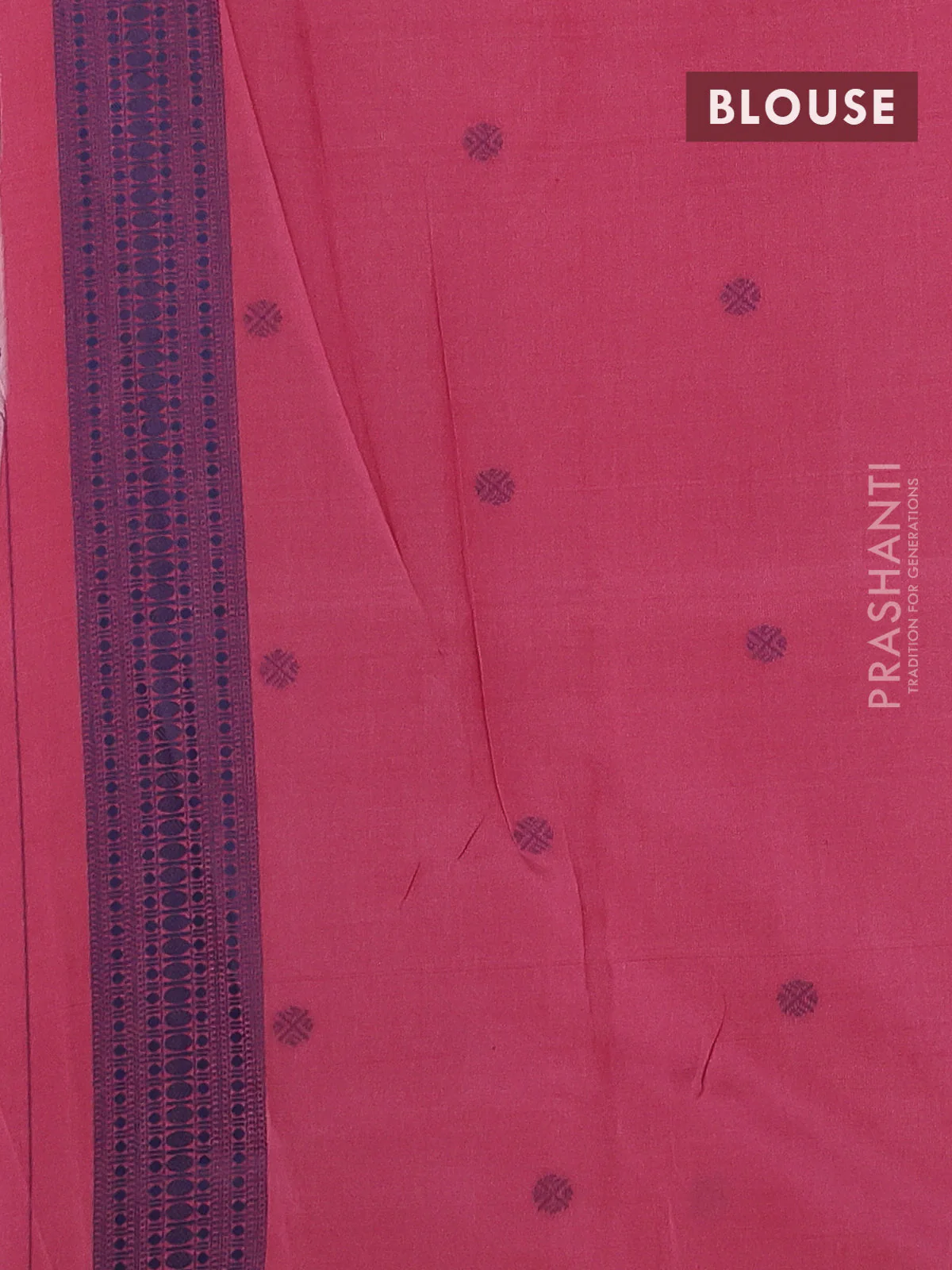 Sambalpuri semi silk saree candy pink and blue with allover ikat weaves and thread woven border - Image 3