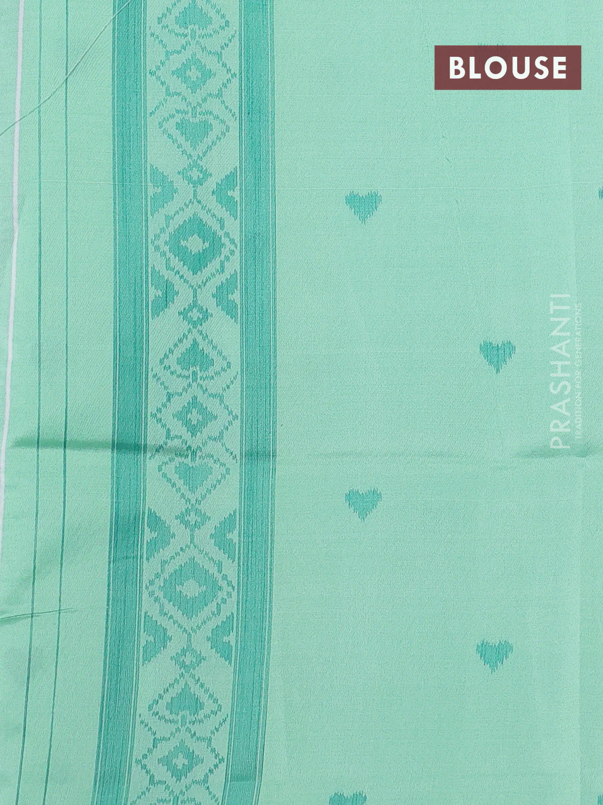Sambalpuri semi silk saree lavender and green shade with allover ikat weaves and thread woven border - Image 3