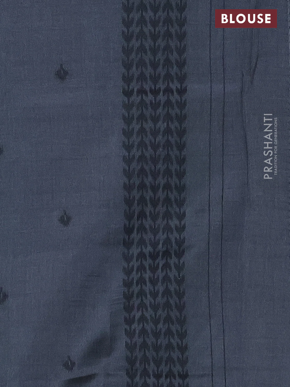 Sambalpuri semi silk saree pastel grey and grey with allover leheriya ikat weaves and patola printed border - Image 3