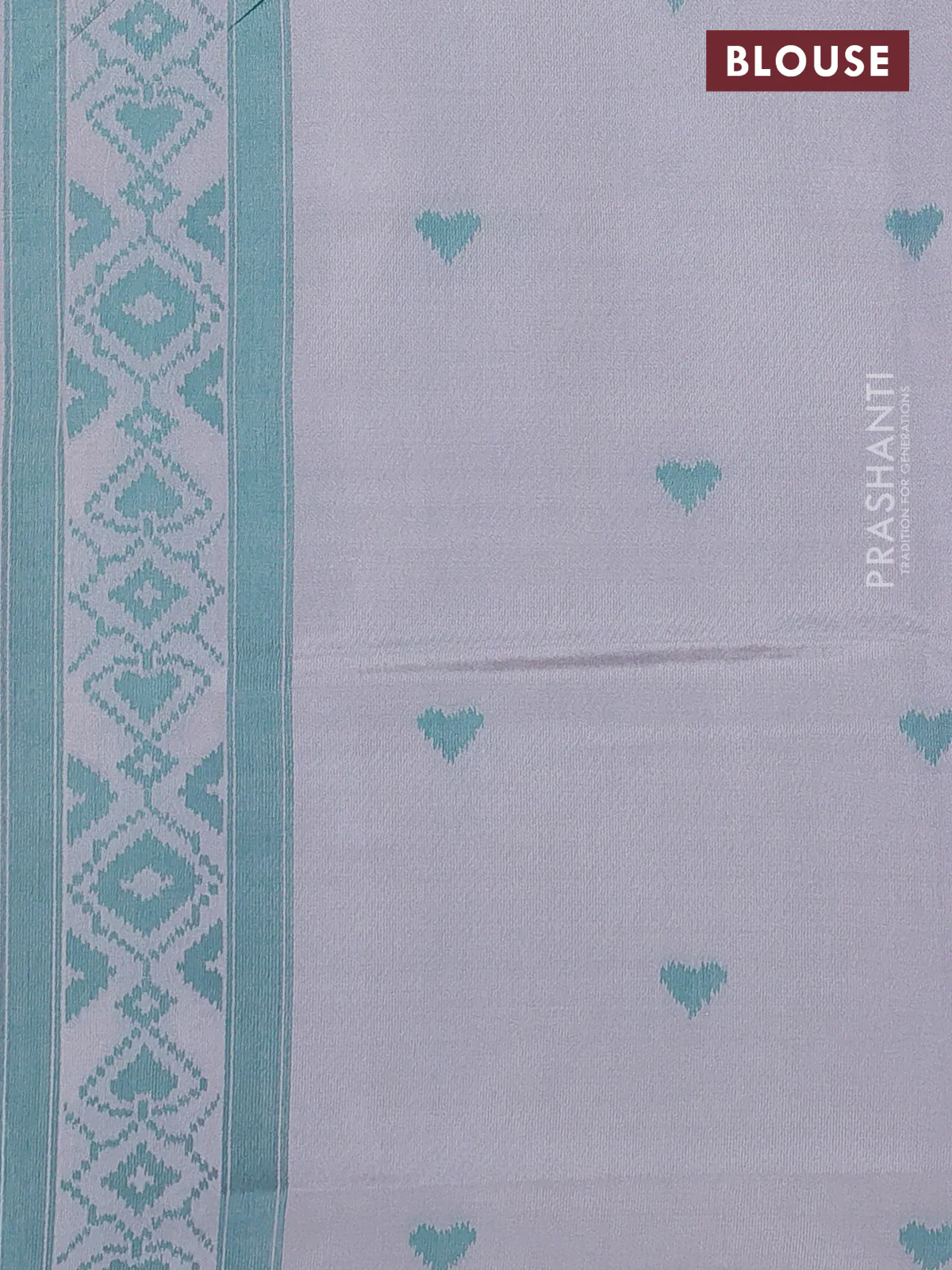 Sambalpuri semi silk saree peach shade and grey with allover ikat weaves and thread woven border - Image 3