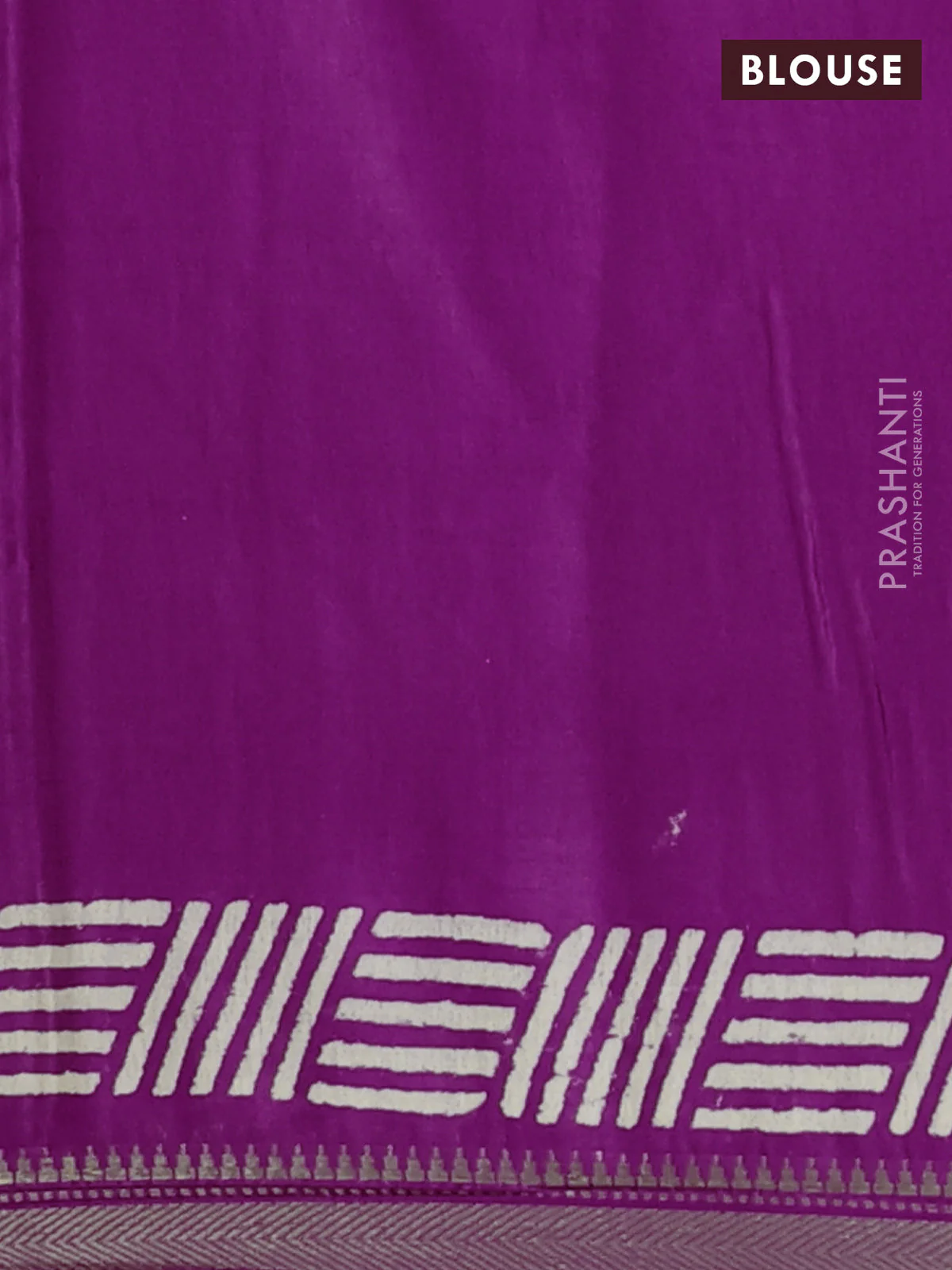 Semi bhagalpuri saree deep purple with allover prints and zari woven border - Image 4