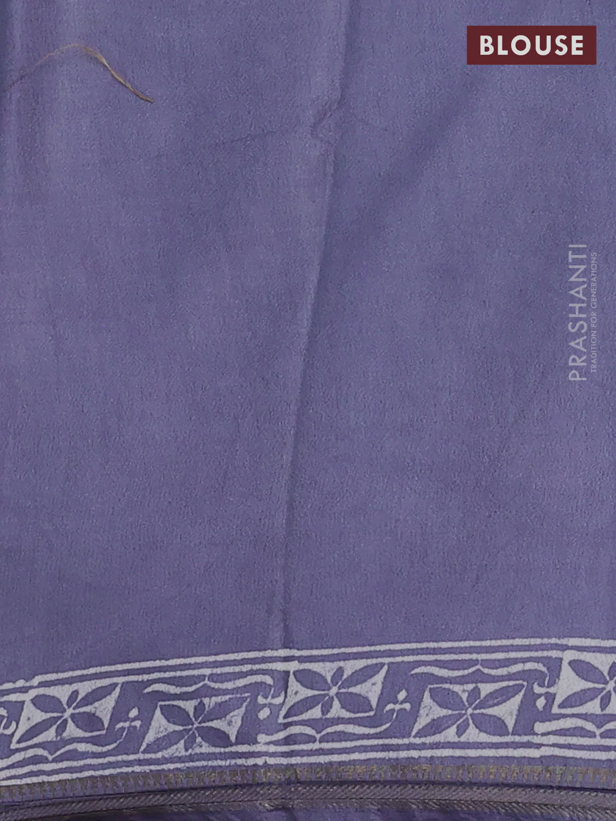 Semi bhagalpuri saree grey with allover prints and zari woven border - Image 4