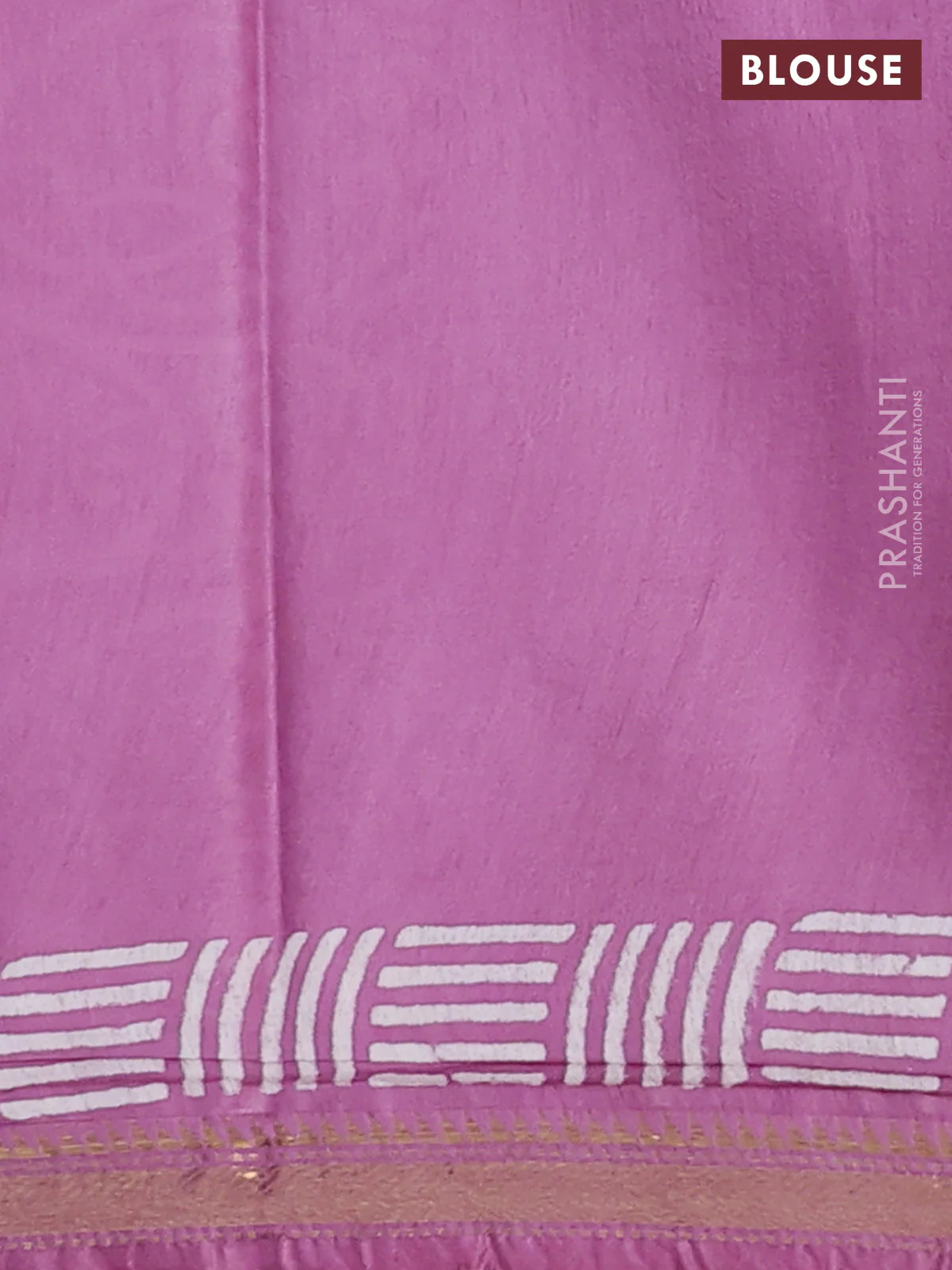 Semi bhagalpuri saree lavender with allover prints and zari woven border - Image 4