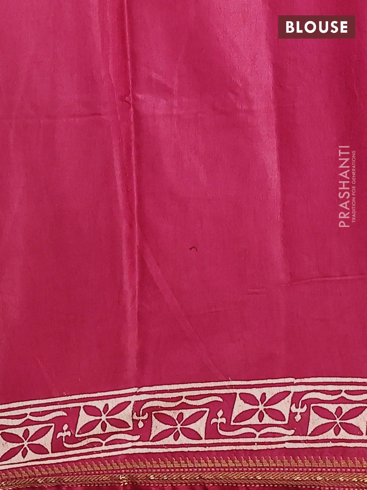 Semi bhagalpuri saree maroon shade with allover prints and zari woven border - Image 4