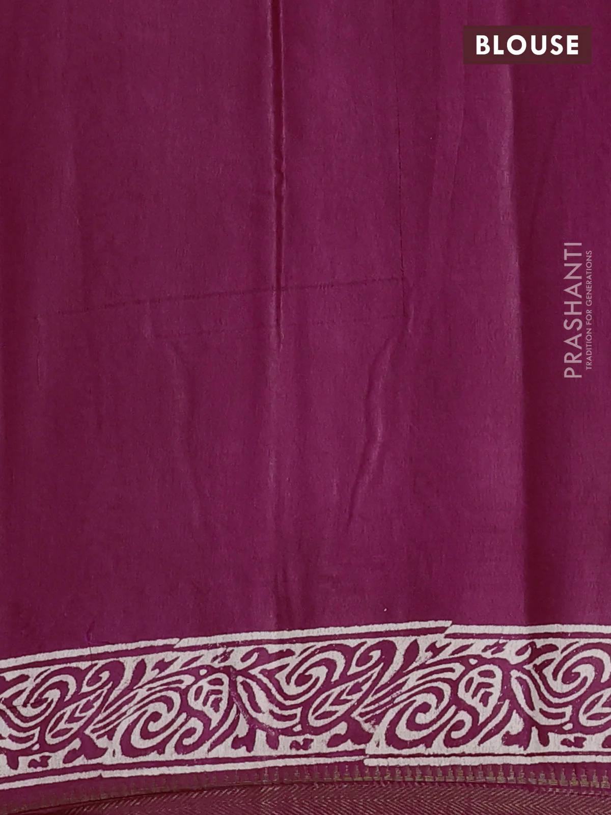 Semi bhagalpuri saree maroon with allover prints and zari woven border - Image 4