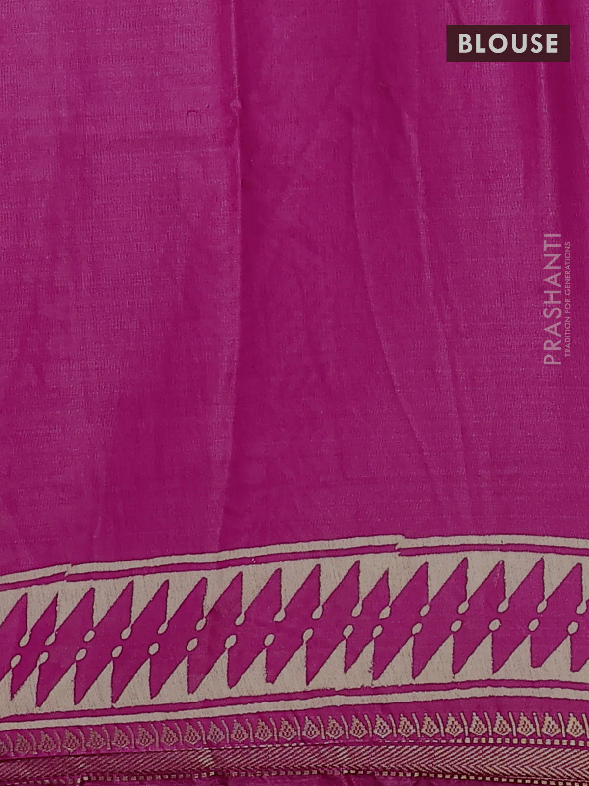 Semi bhagalpuri saree pink with allover prints and zari woven border - Image 4
