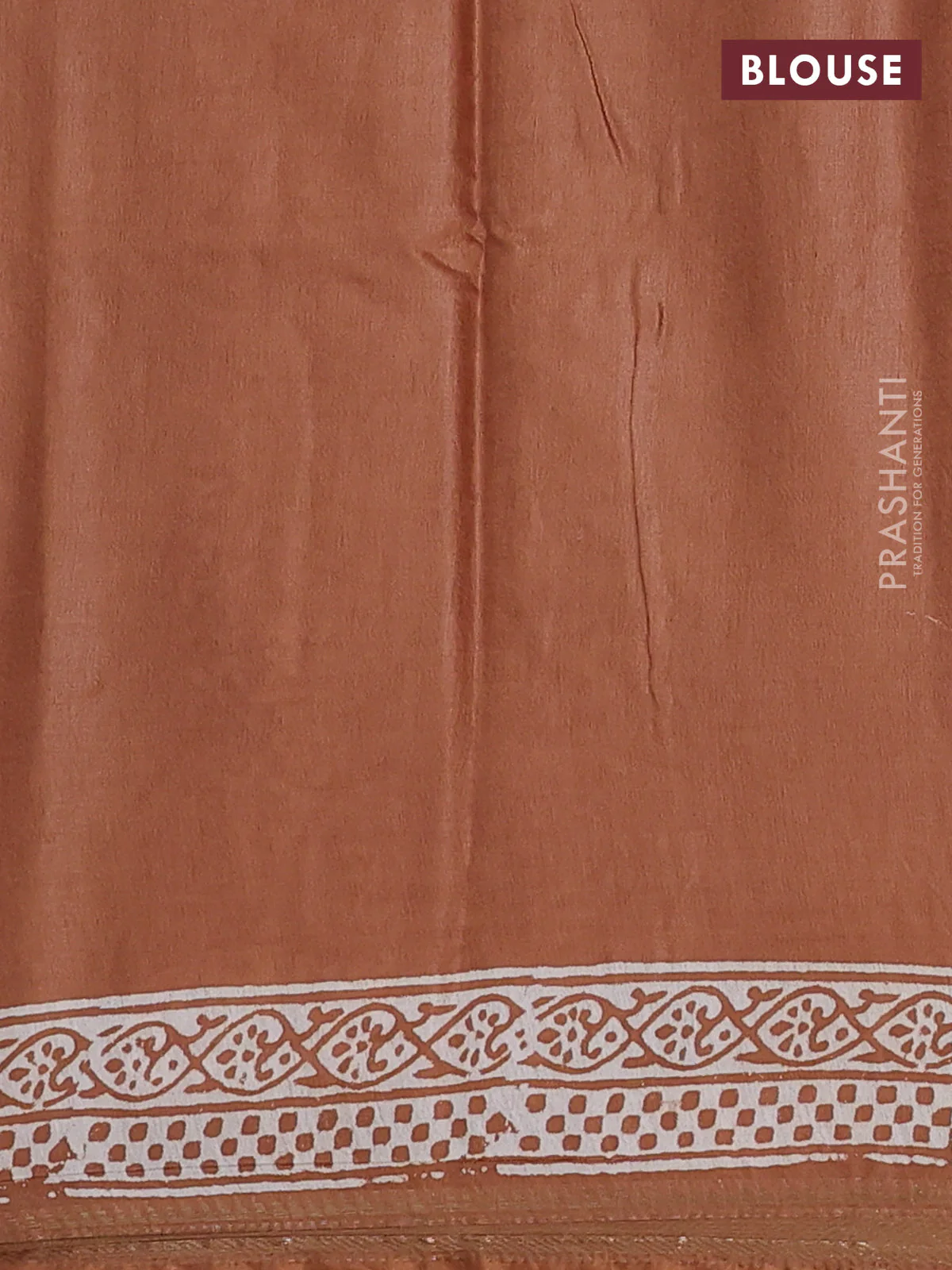Semi bhagalpuri saree sandal with allover prints and zari woven border - Image 4