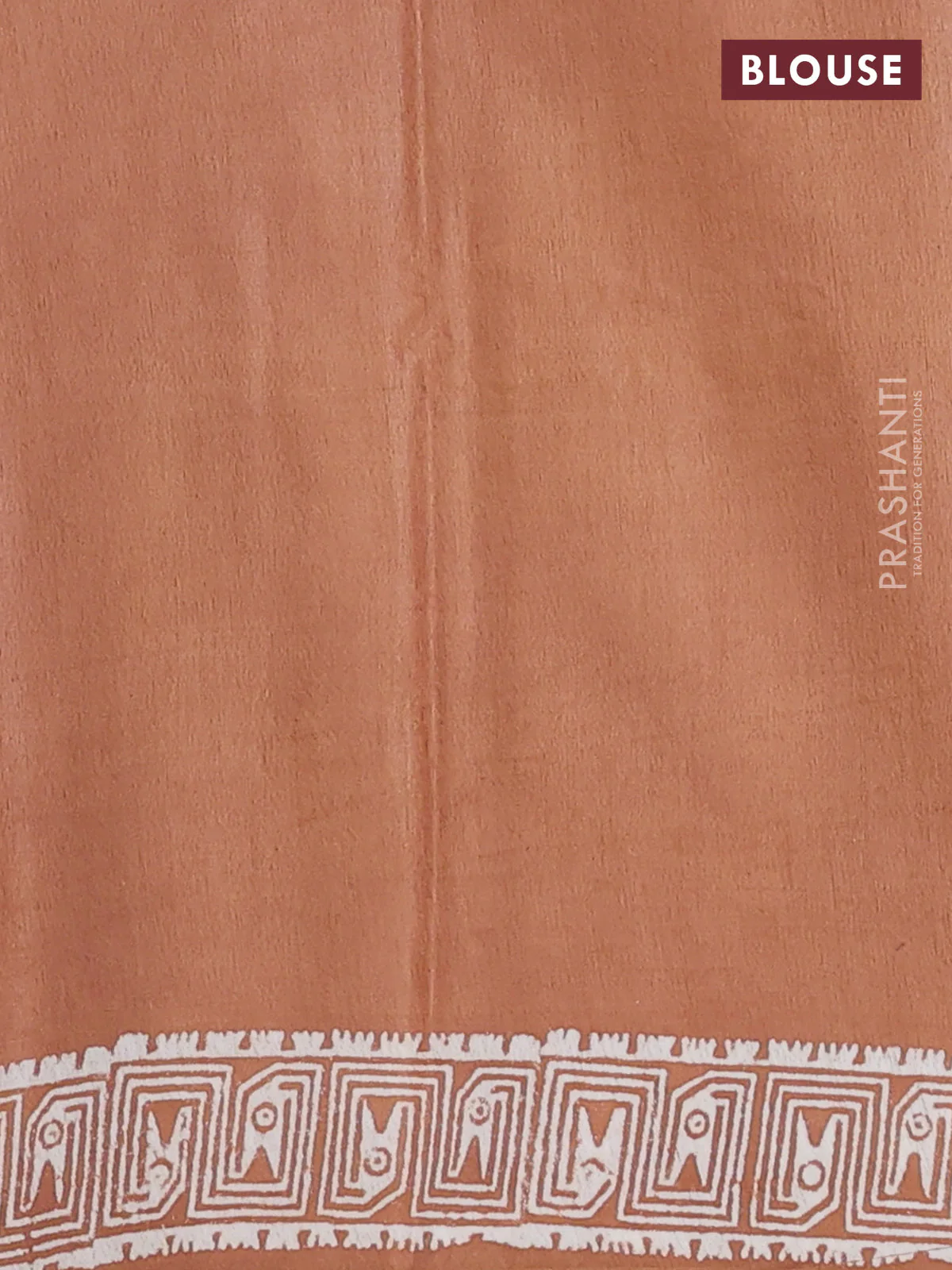 Semi bhagalpuri saree sandal with allover prints and zari woven border - Image 4