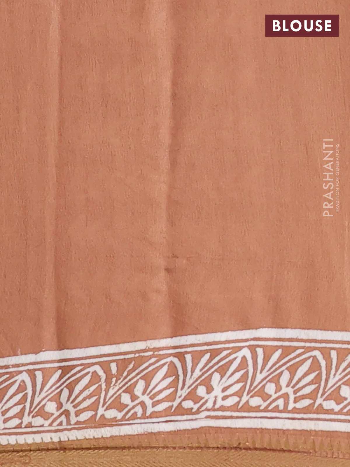 Semi bhagalpuri saree sandal with allover prints and zari woven border - Image 4