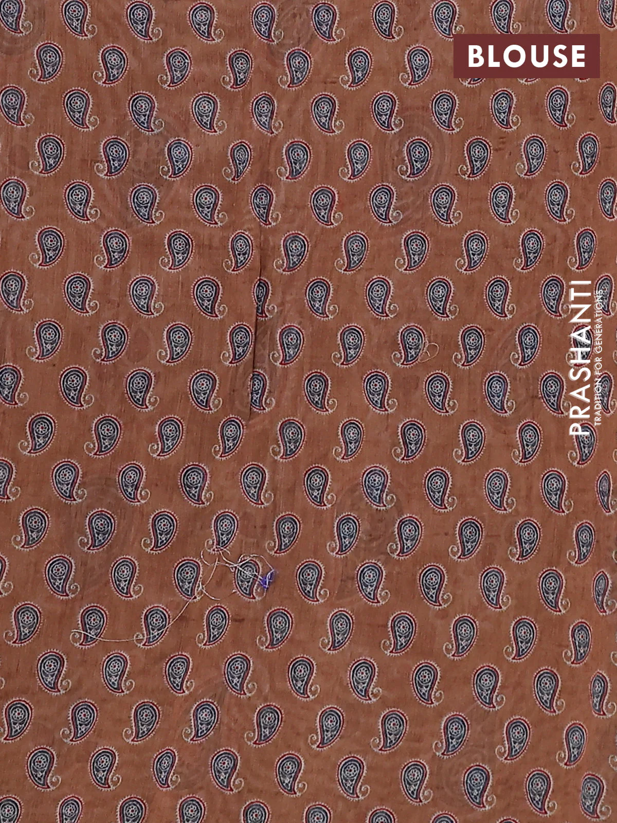 Semi chanderi saree dark mustard with allover prints and embroidery pallu - Image 3